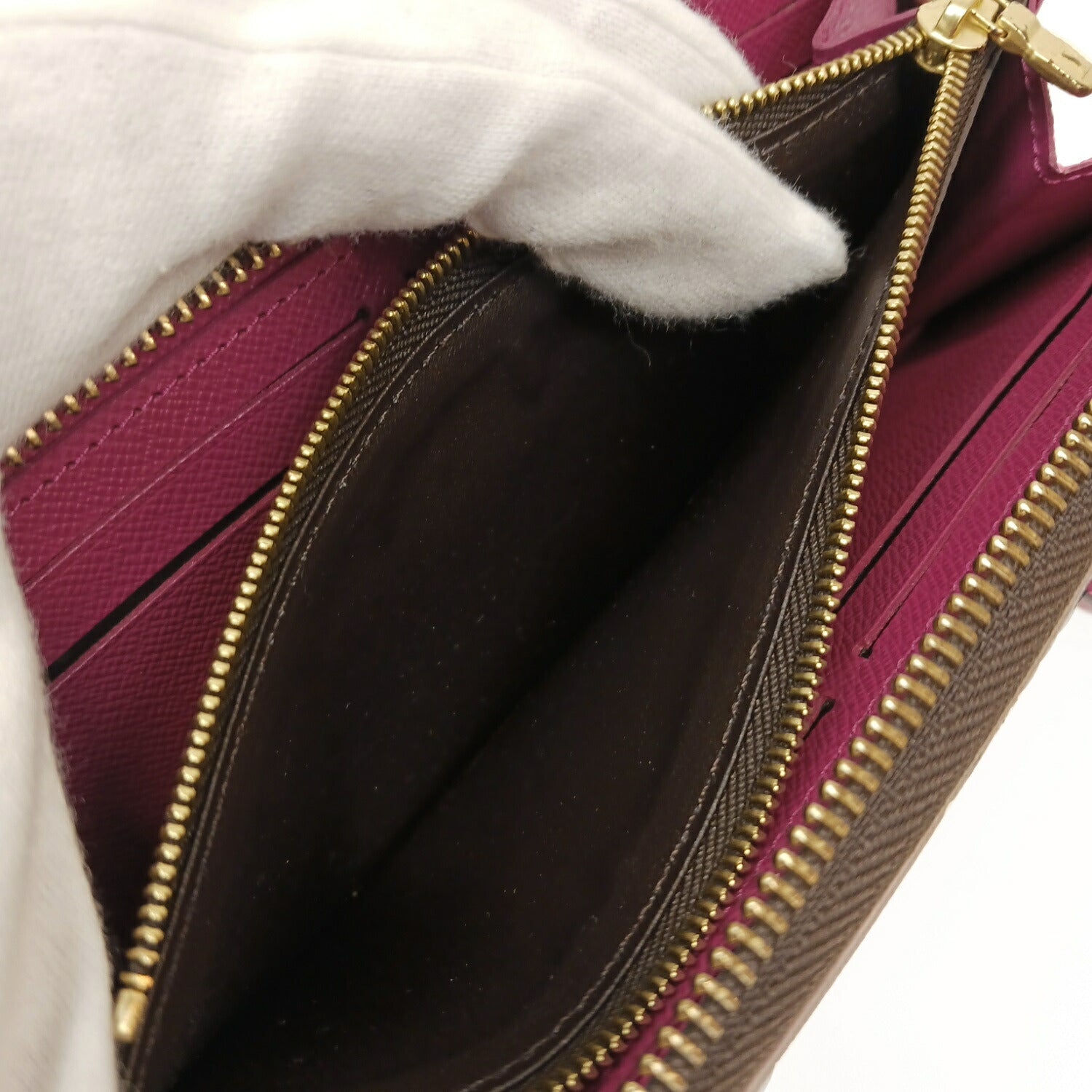 LOUIS VUITTON ルイヴィトン クレマンス フラワーチャーム 長財布 ブラウン