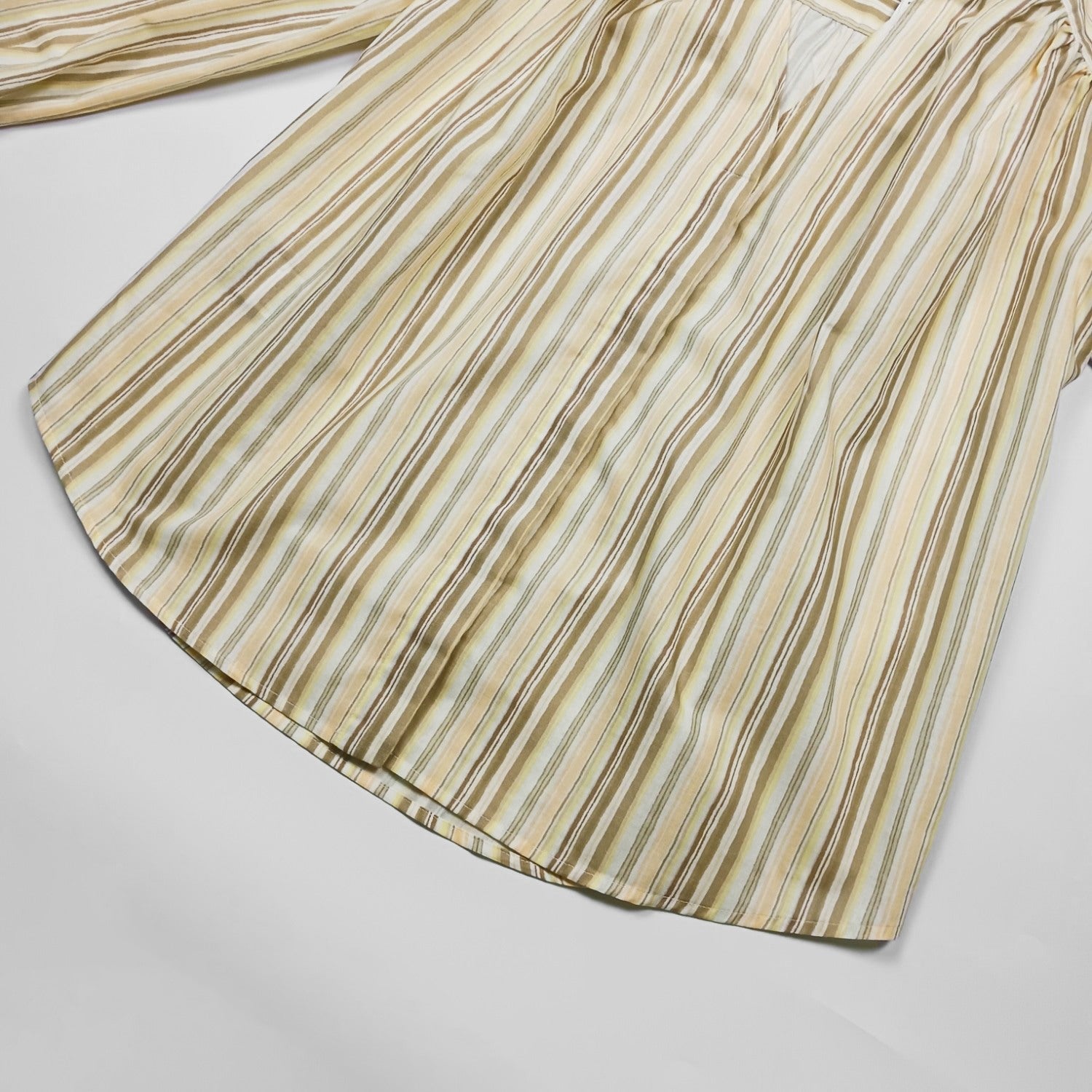 Salvatore Ferragamo フェラガモ スキッパーシャツ サイズ42 ストライプ レディース