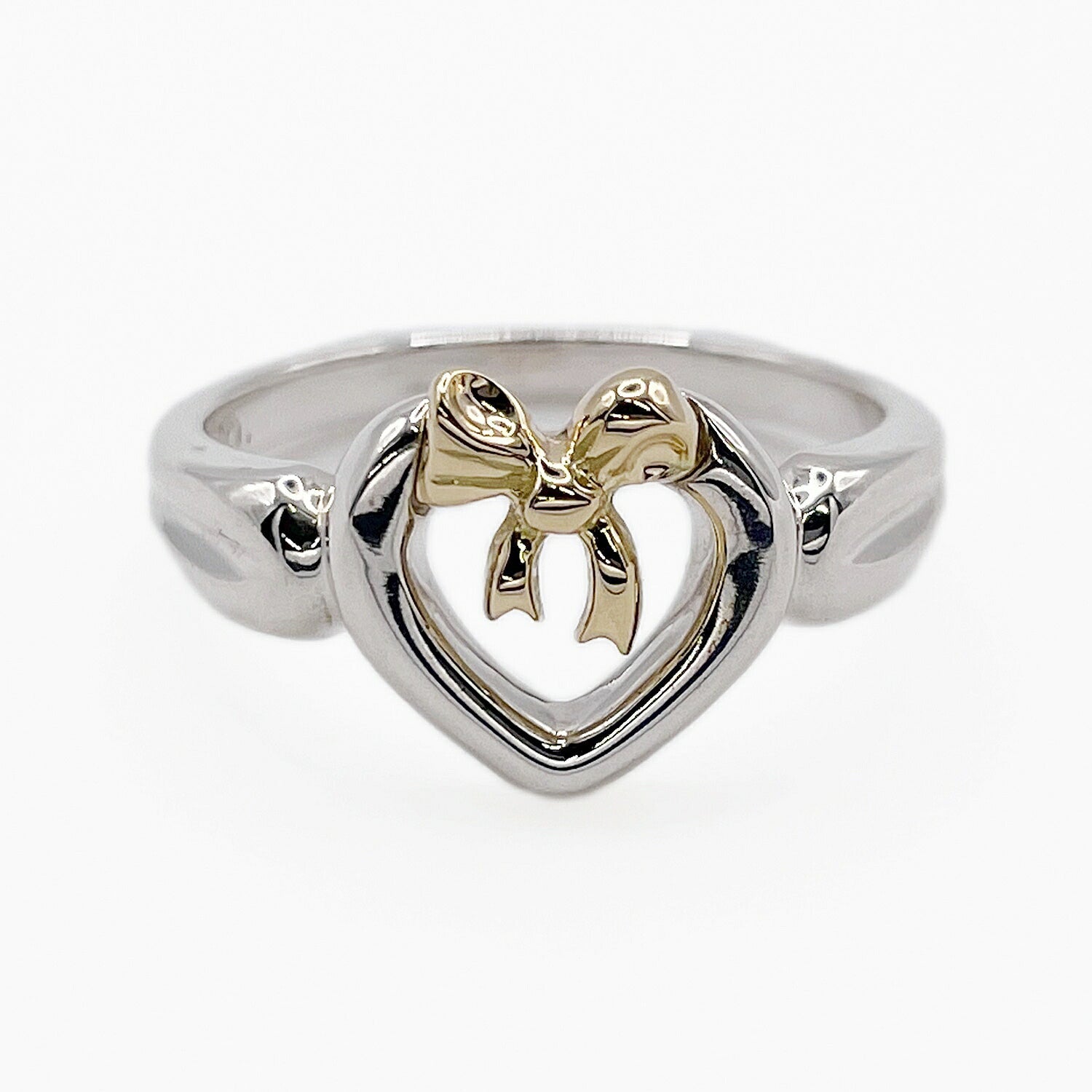 Tiffany&Co. ティファニー 13号 リボン ハート リング 925 750