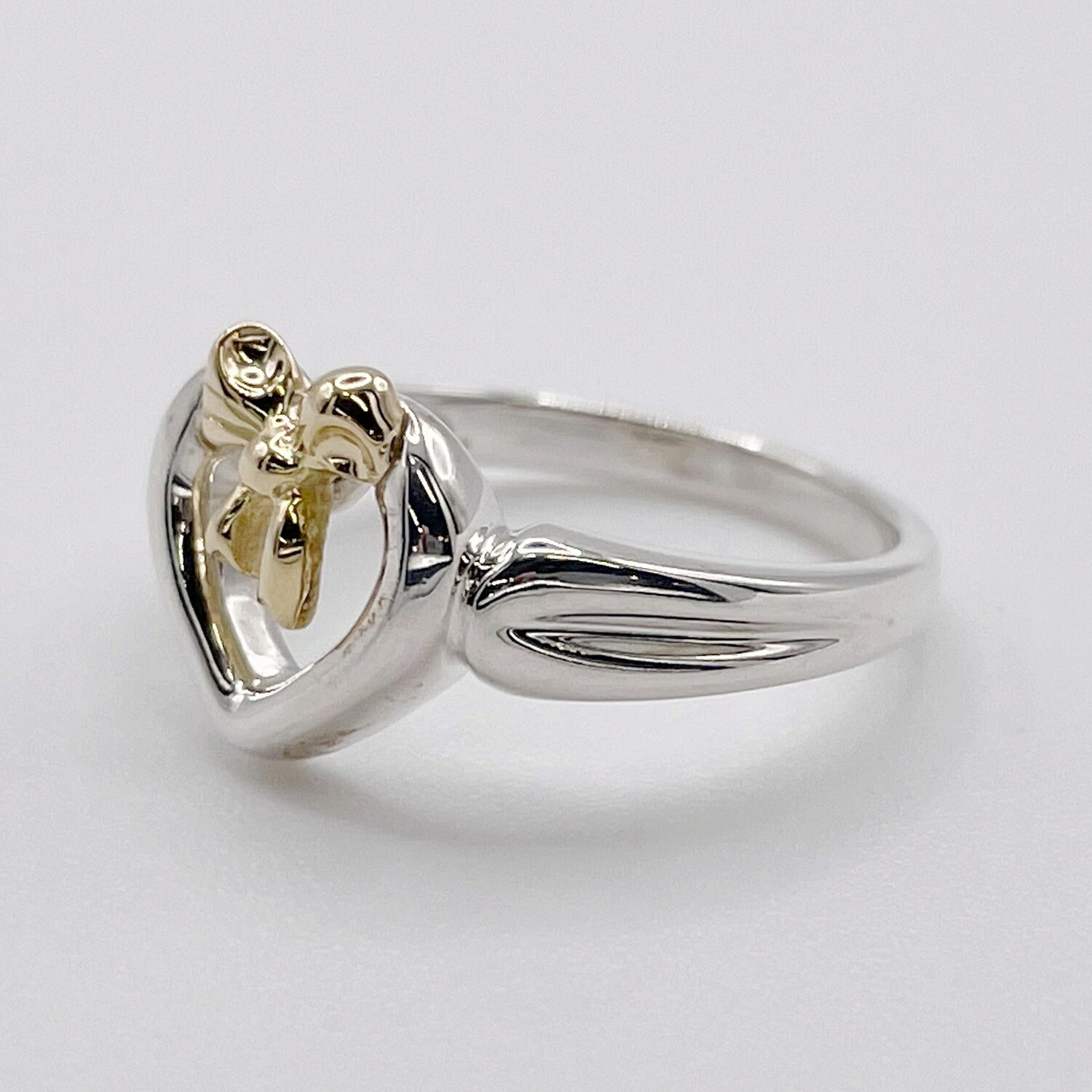 Tiffany&Co. ティファニー 13号 リボン ハート リング 925 750
