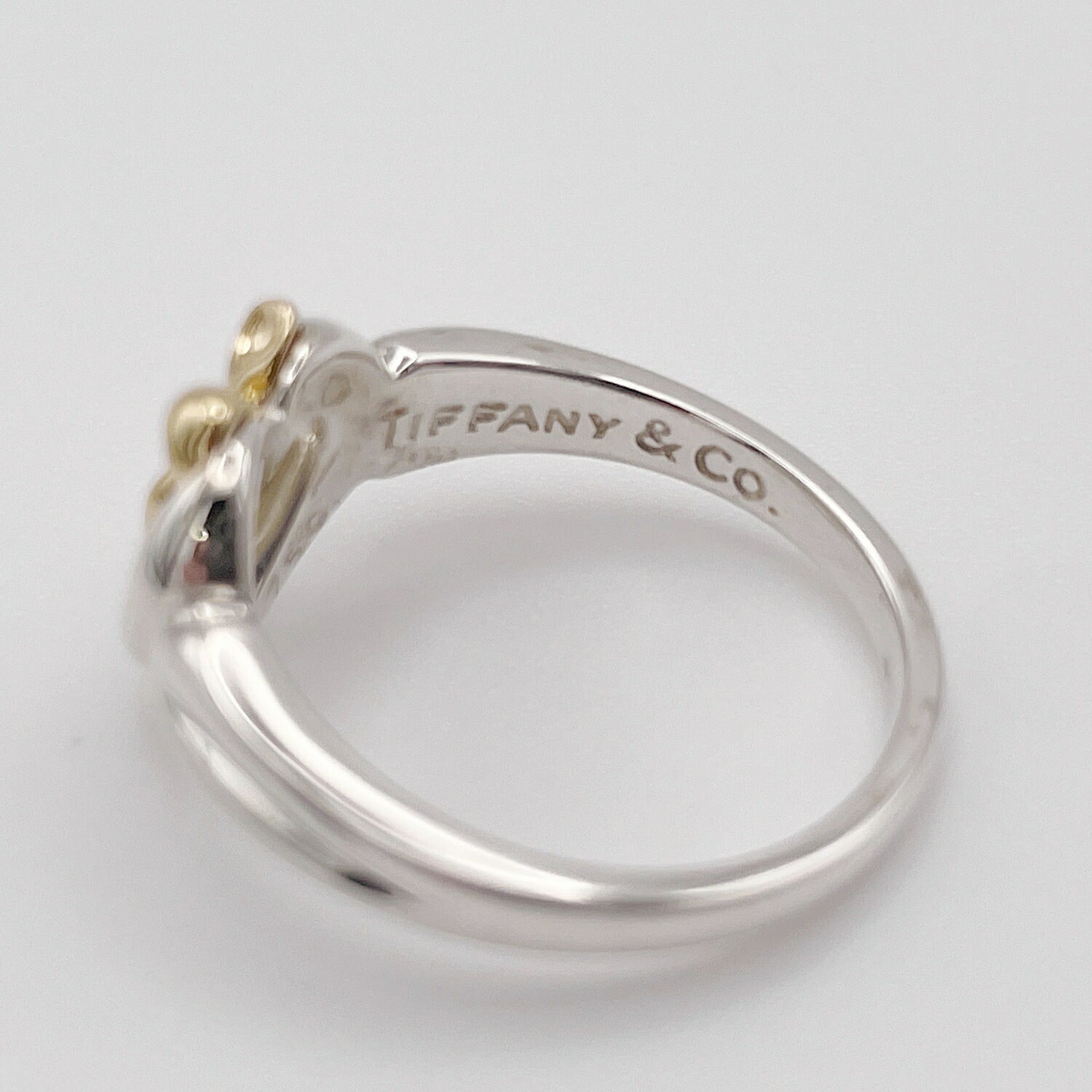 Tiffany&Co. ティファニー 13号 リボン ハート リング 925 750