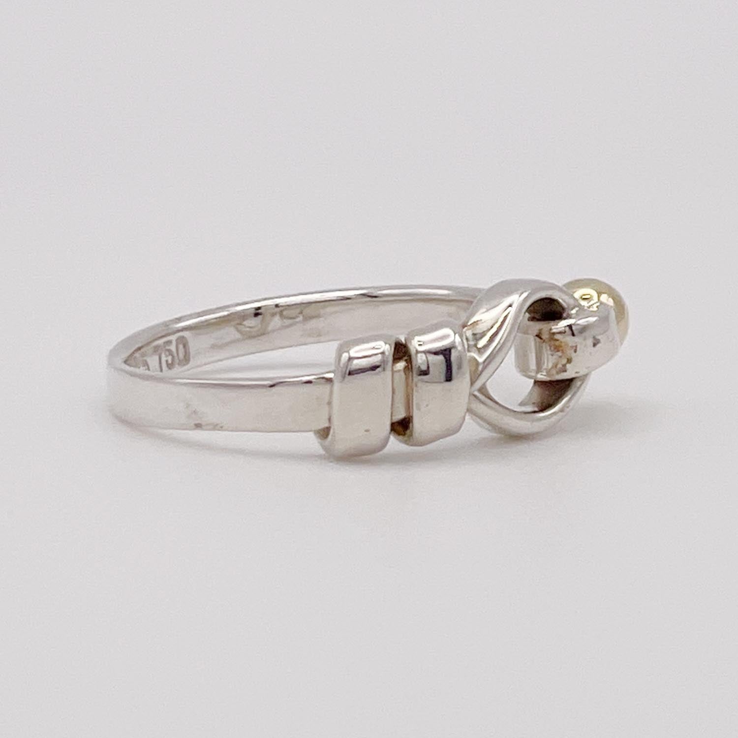 Tiffany&Co. ティファニー 12号 フック＆アイ リング 925 750 新品仕上済