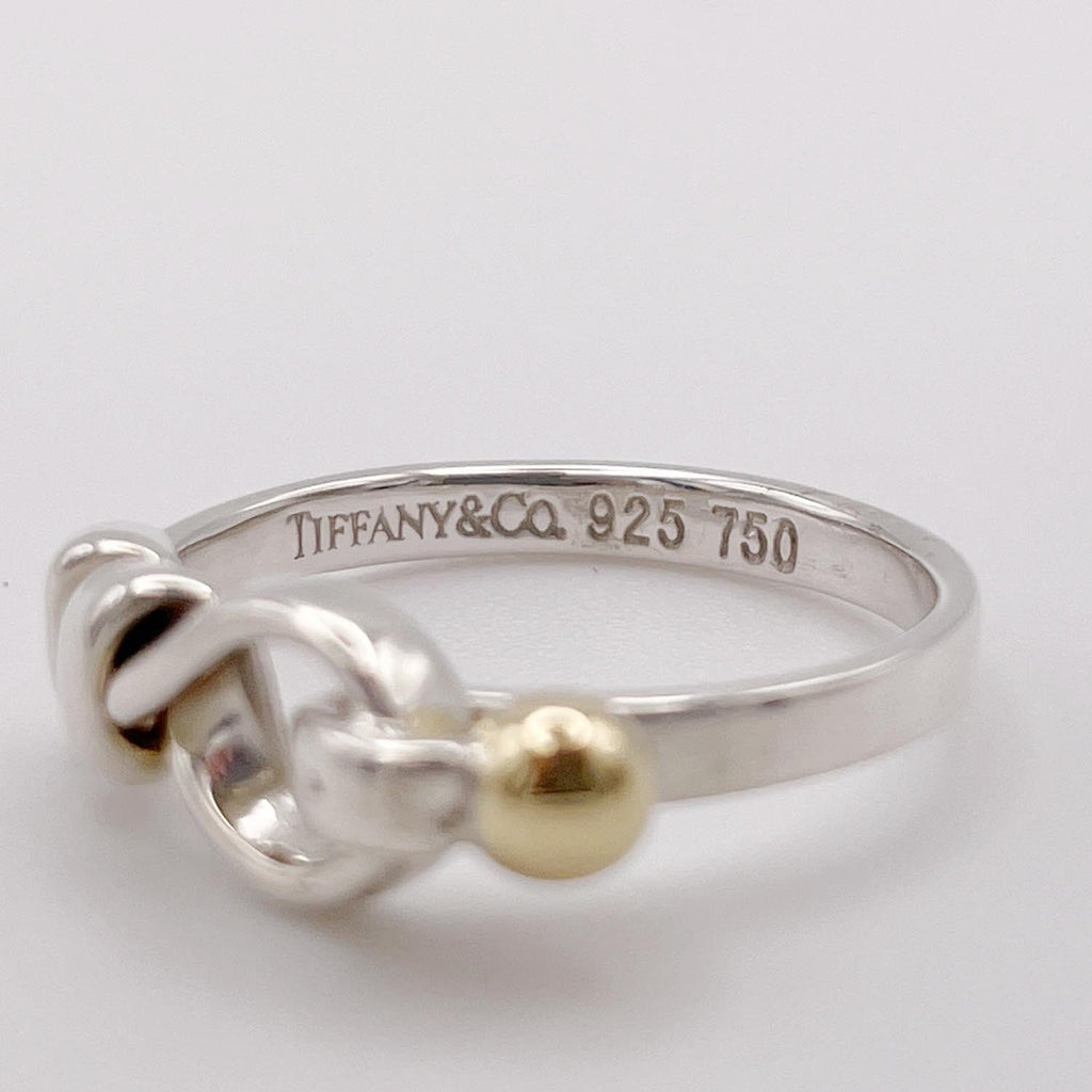 Tiffany&Co. ティファニー 12号 フック＆アイ リング 925 750 新品仕上済