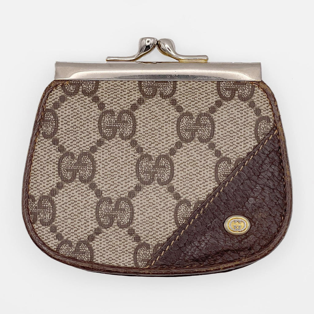 GUCCI GGキャンバス コインケース ガマ口 オールド ヴィンテージ
