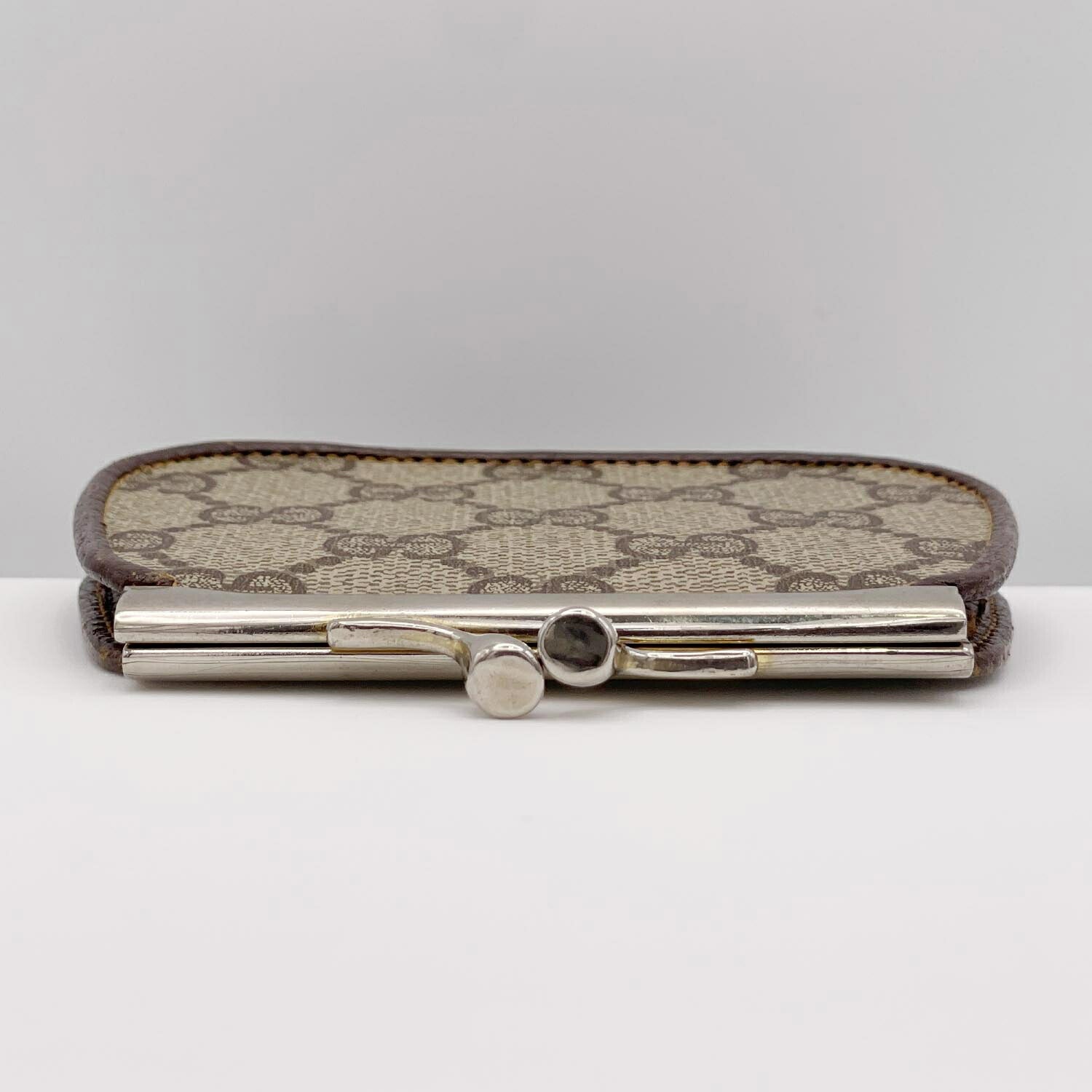 GUCCI GGキャンバス コインケース ガマ口 オールド ヴィンテージ