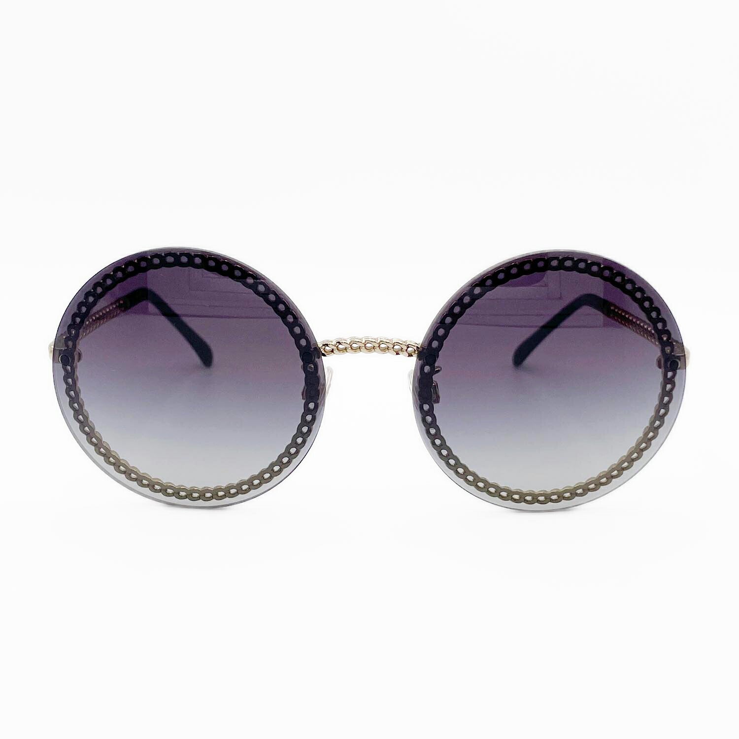 CHANEL シャネル 4245 125/6S サングラス グラスチェーン付 パール レザー