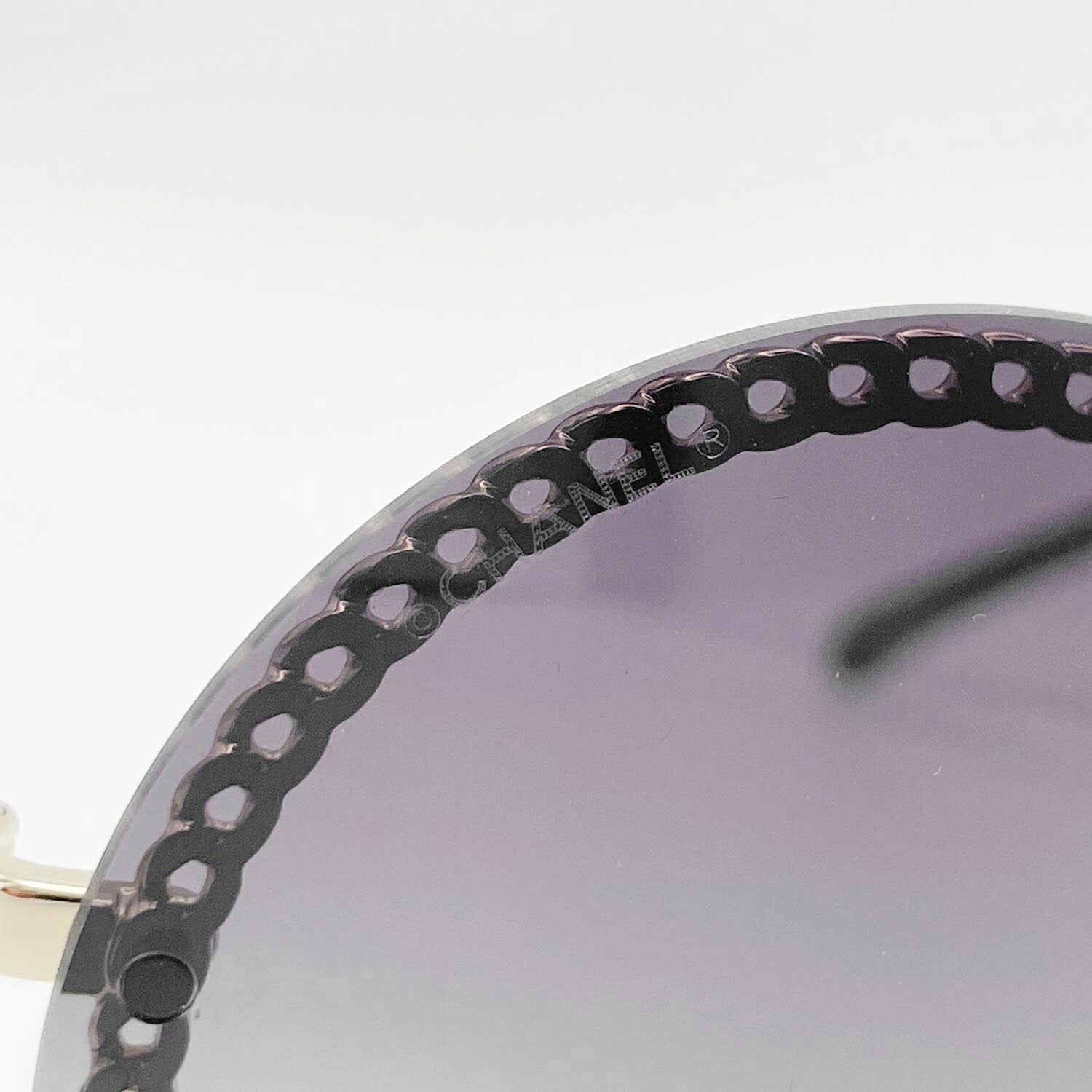 CHANEL シャネル 4245 125/6S サングラス グラスチェーン付 パール レザー