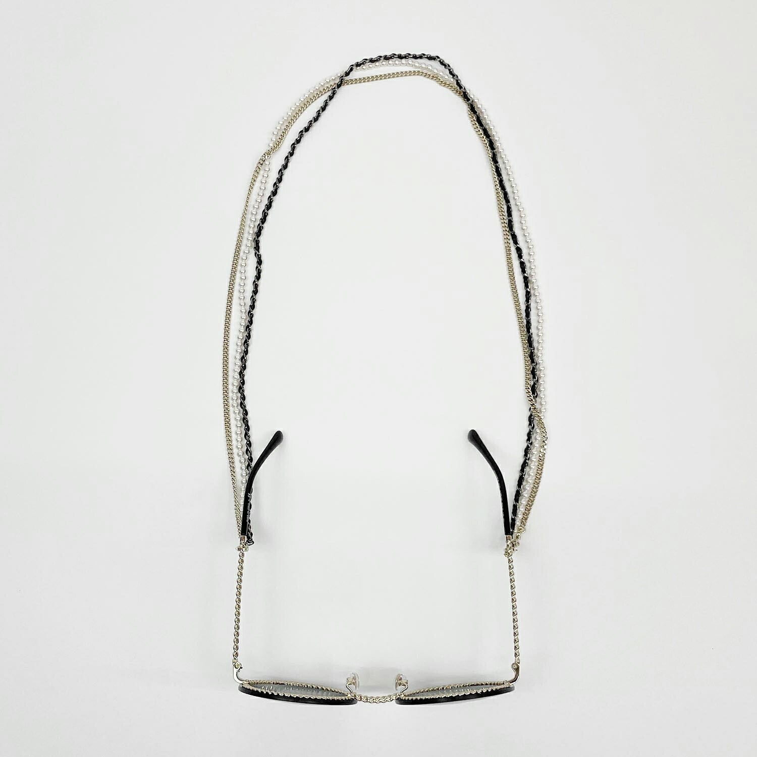 CHANEL シャネル 4245 125/6S サングラス グラスチェーン付 パール レザー