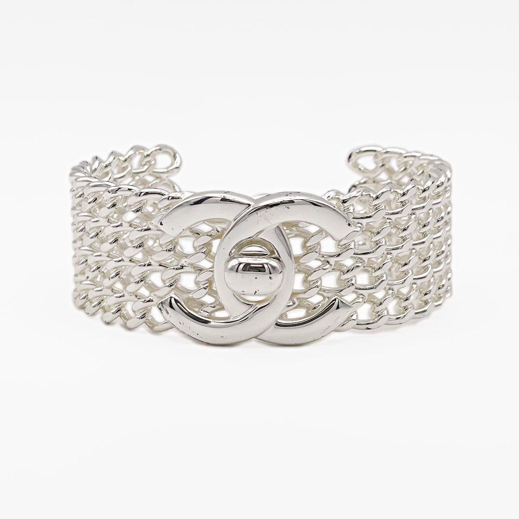 CHANEL シャネル バングル メッシュ ココマーク ターンロック ブレスレット 97A ヴィンテージ