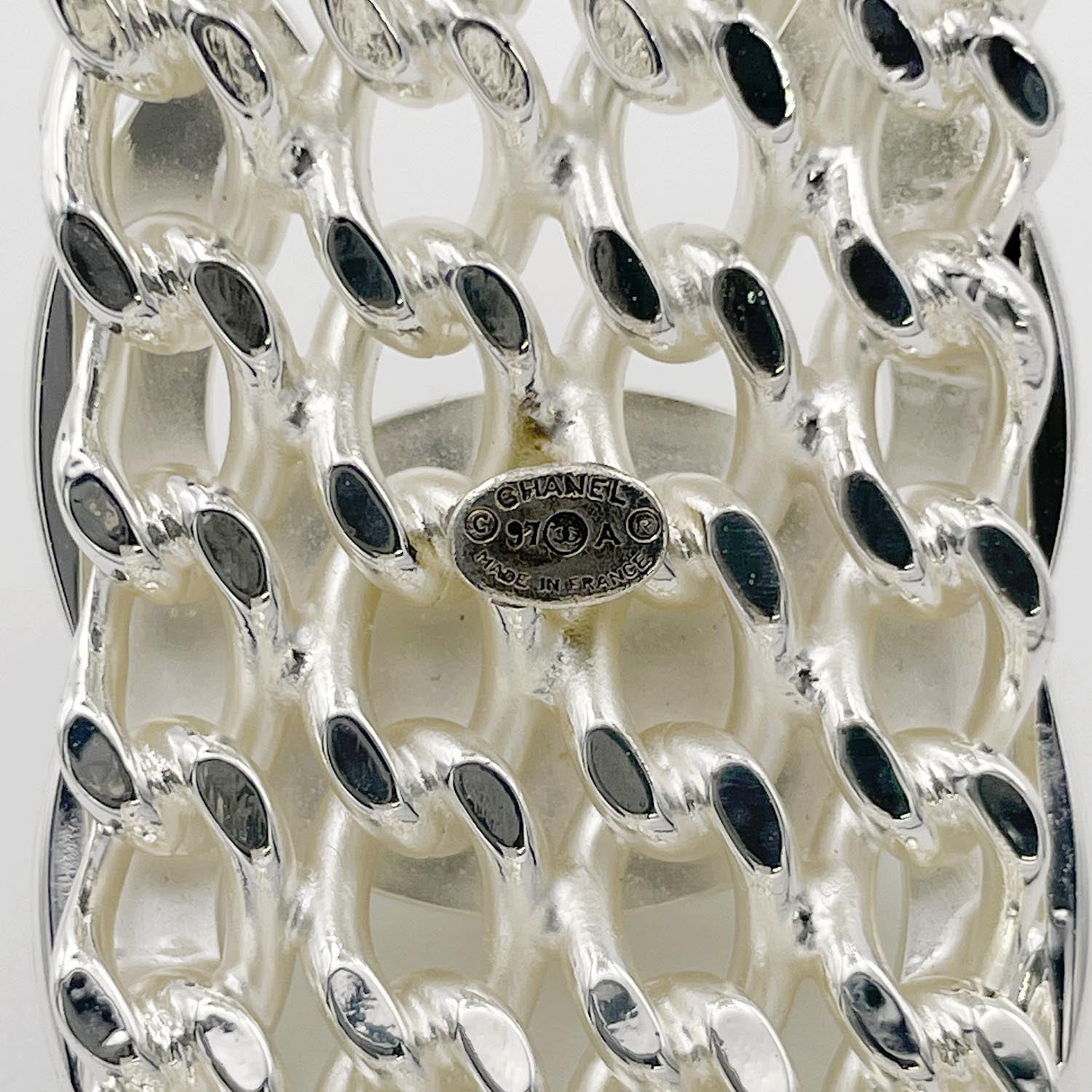 CHANEL シャネル バングル メッシュ ココマーク ターンロック ブレスレット 97A ヴィンテージ