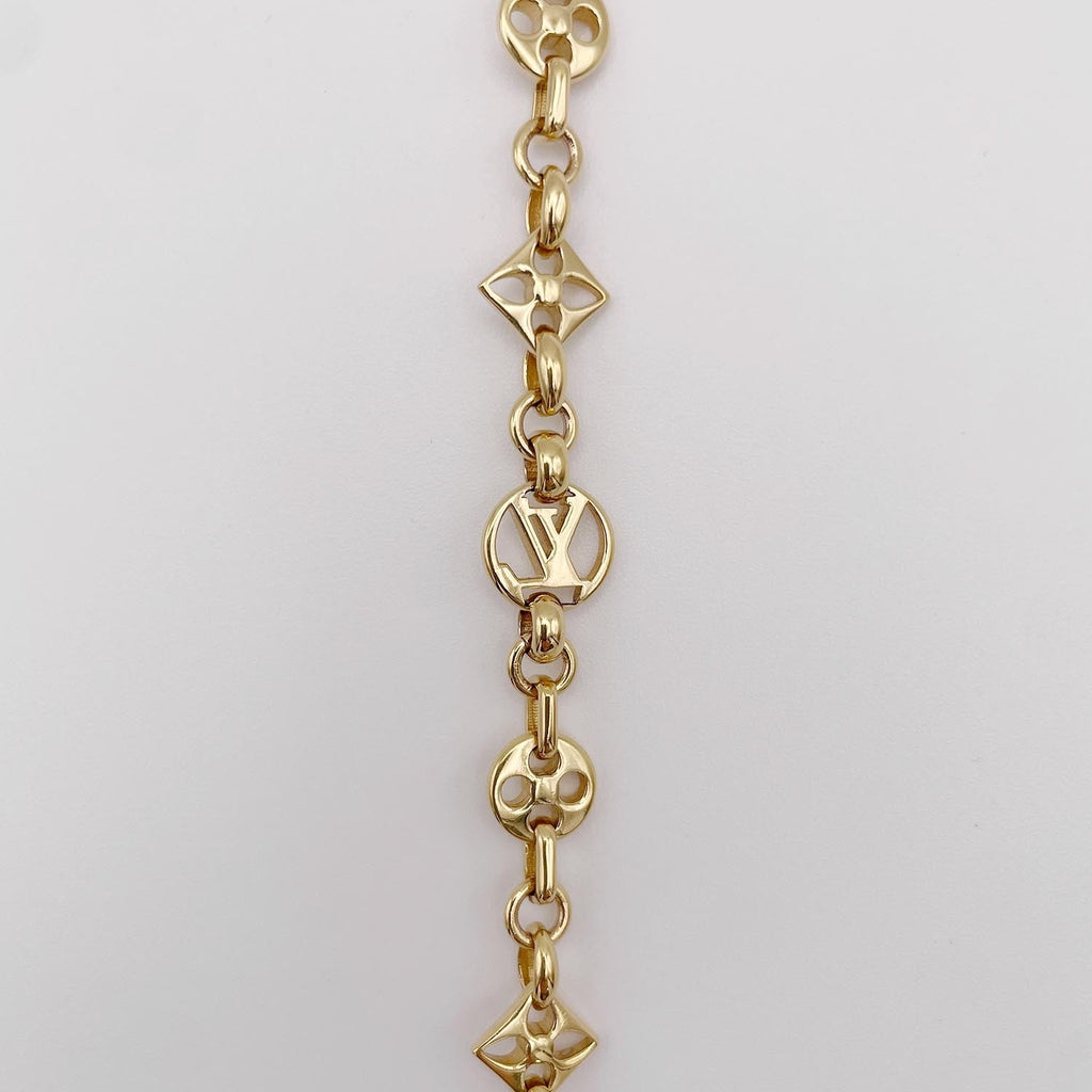 LOUIS VUITTON ヴィトン コリエクレイジー インロック M69621 ゴールド 13.9g ブレス