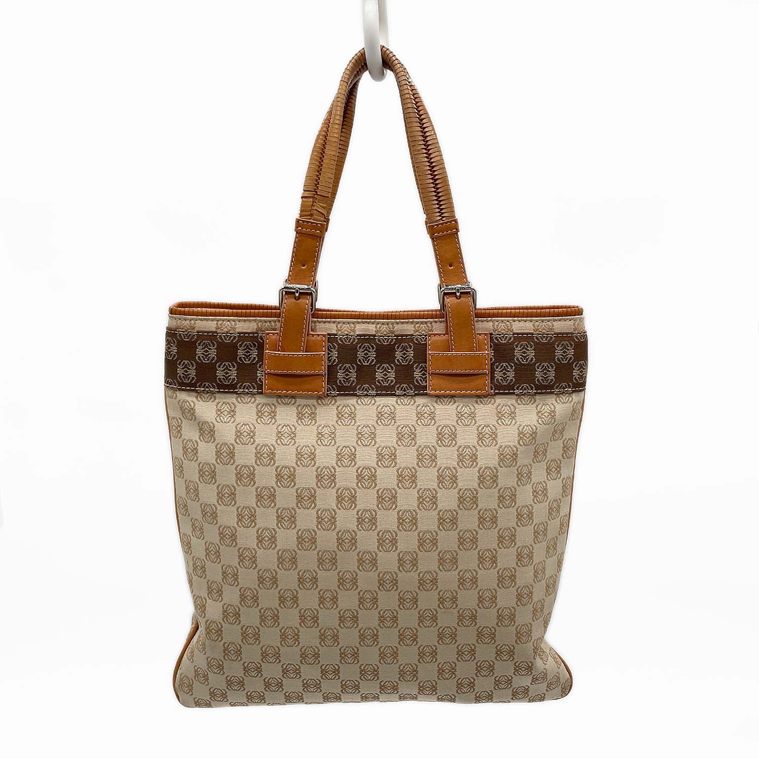 LOEWE ロエベ アナグラム ミニエビデンス キャンバス トートバッグ レッスン お稽古