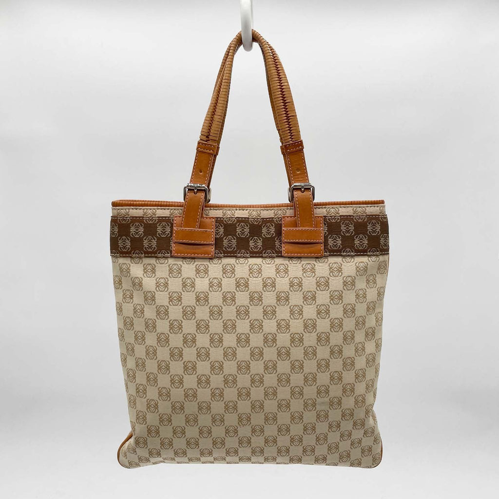 LOEWE ロエベ アナグラム ミニエビデンス キャンバス トートバッグ レッスン お稽古