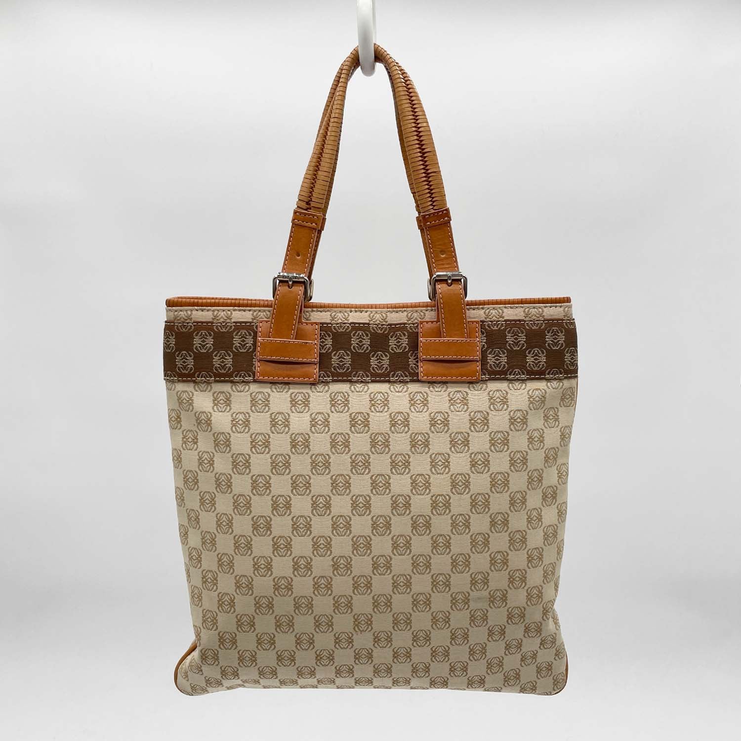 LOEWE ロエベ アナグラム ミニエビデンス キャンバス トートバッグ レッスン お稽古