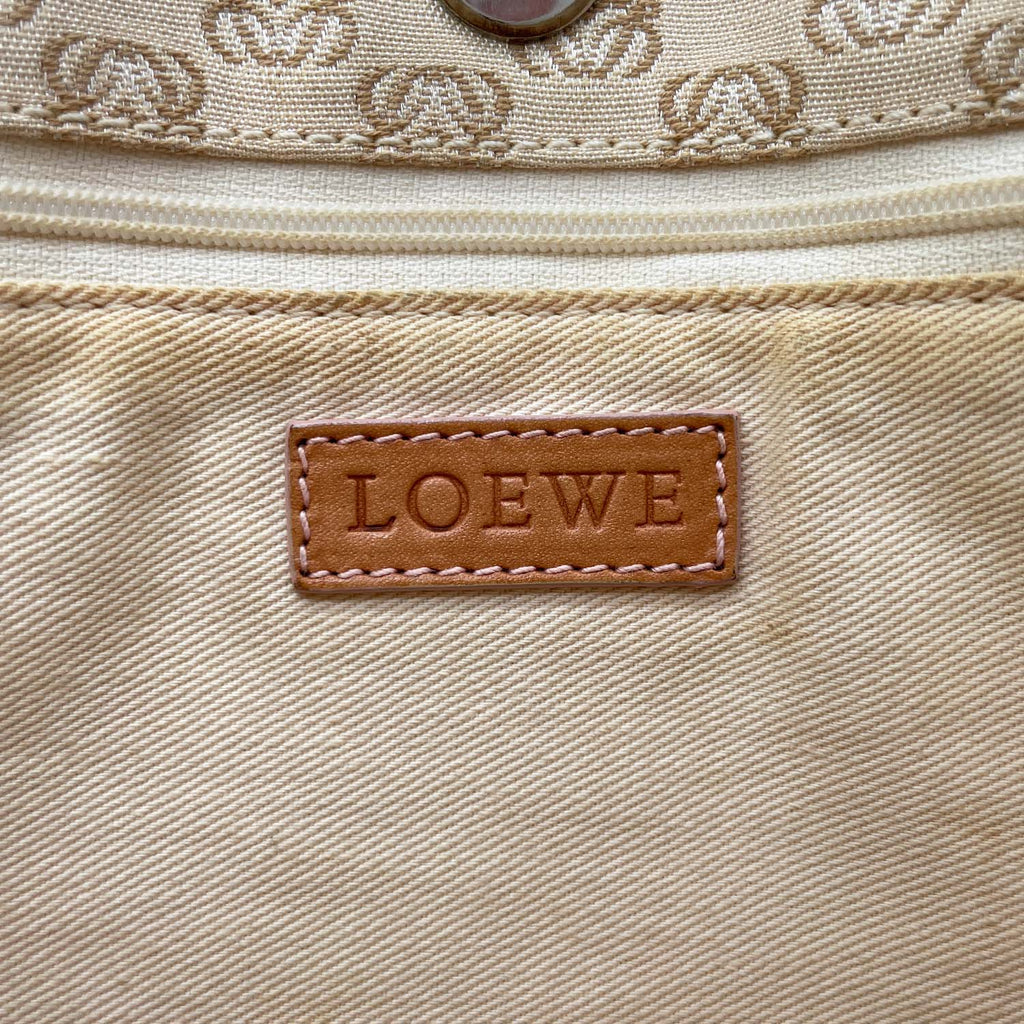 LOEWE ロエベ アナグラム ミニエビデンス キャンバス トートバッグ レッスン お稽古