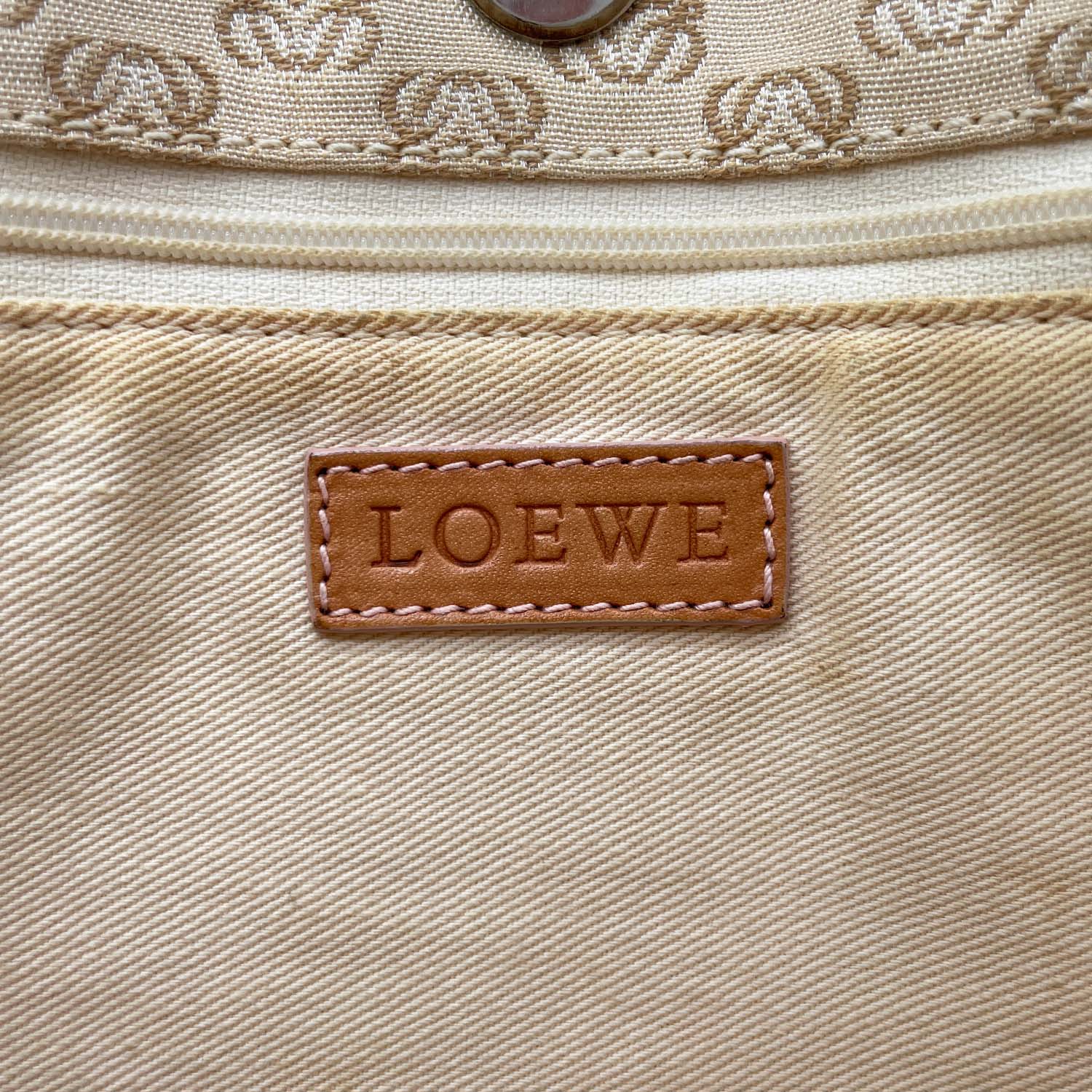 LOEWE ロエベ アナグラム ミニエビデンス キャンバス トートバッグ レッスン お稽古