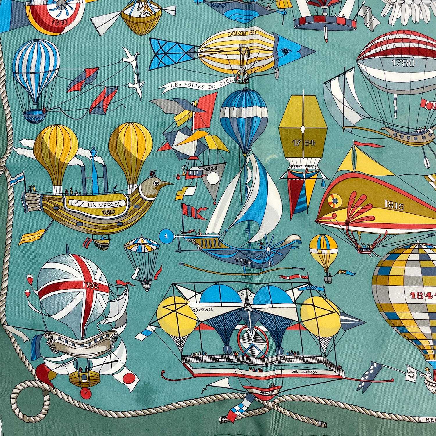 HERMES エルメス プチ・カレ43 LES FOLIES DU CIEL 大空の狂気 スカーフ