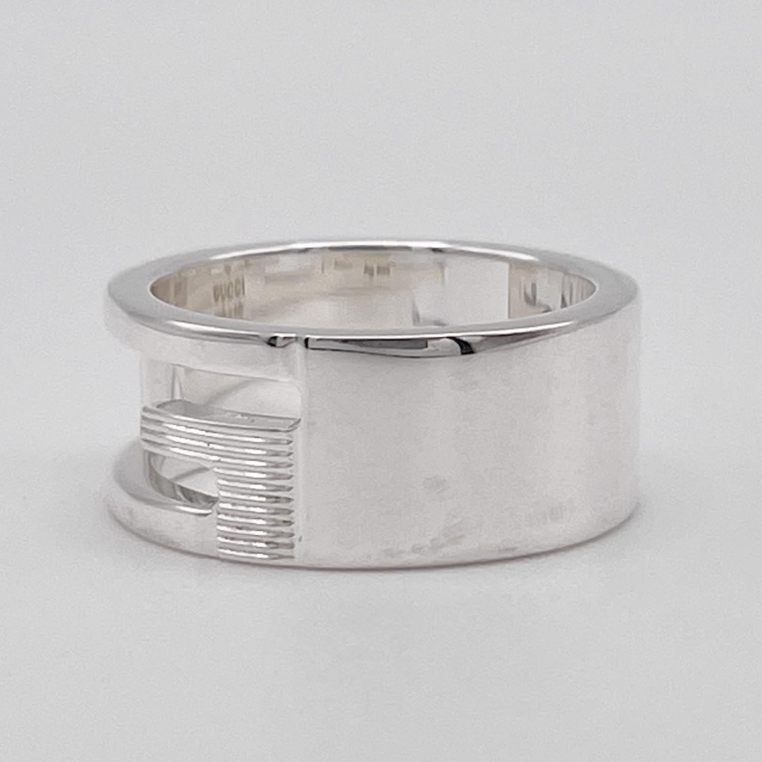 美品 GUCCI グッチ 8号 カットアウトG リング SV925