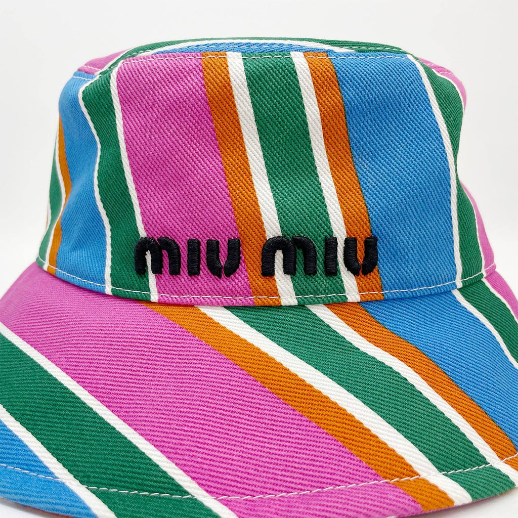 miu miu ミュウミュウ バケットハット 58cm マルチカラー 帽子
