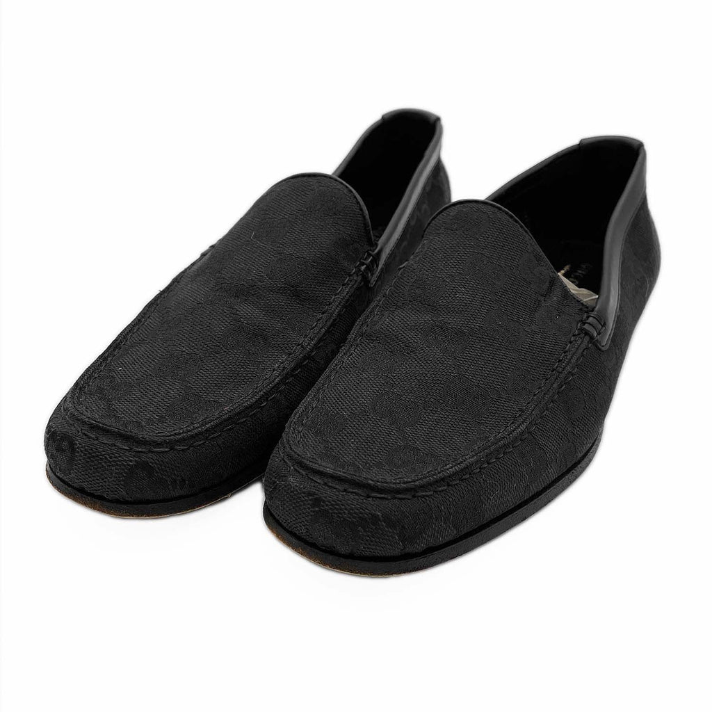 GUCCI グッチ GGキャンバス ドライビングシューズ ブラック 35 1/2 22.5cm