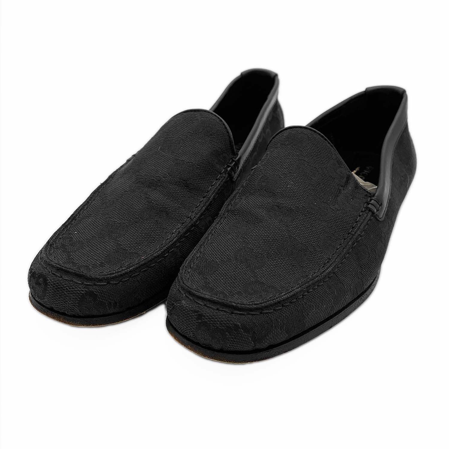GUCCI グッチ GGキャンバス ドライビングシューズ ブラック 35 1/2 22.5cm