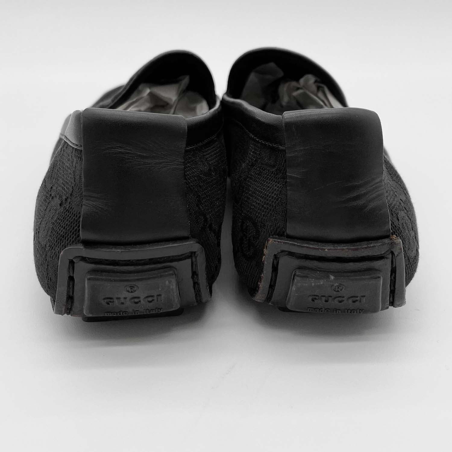 GUCCI グッチ GGキャンバス ドライビングシューズ ブラック 35 1/2 22.5cm