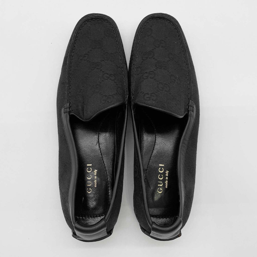GUCCI グッチ GGキャンバス ドライビングシューズ ブラック 35 1/2 22.5cm