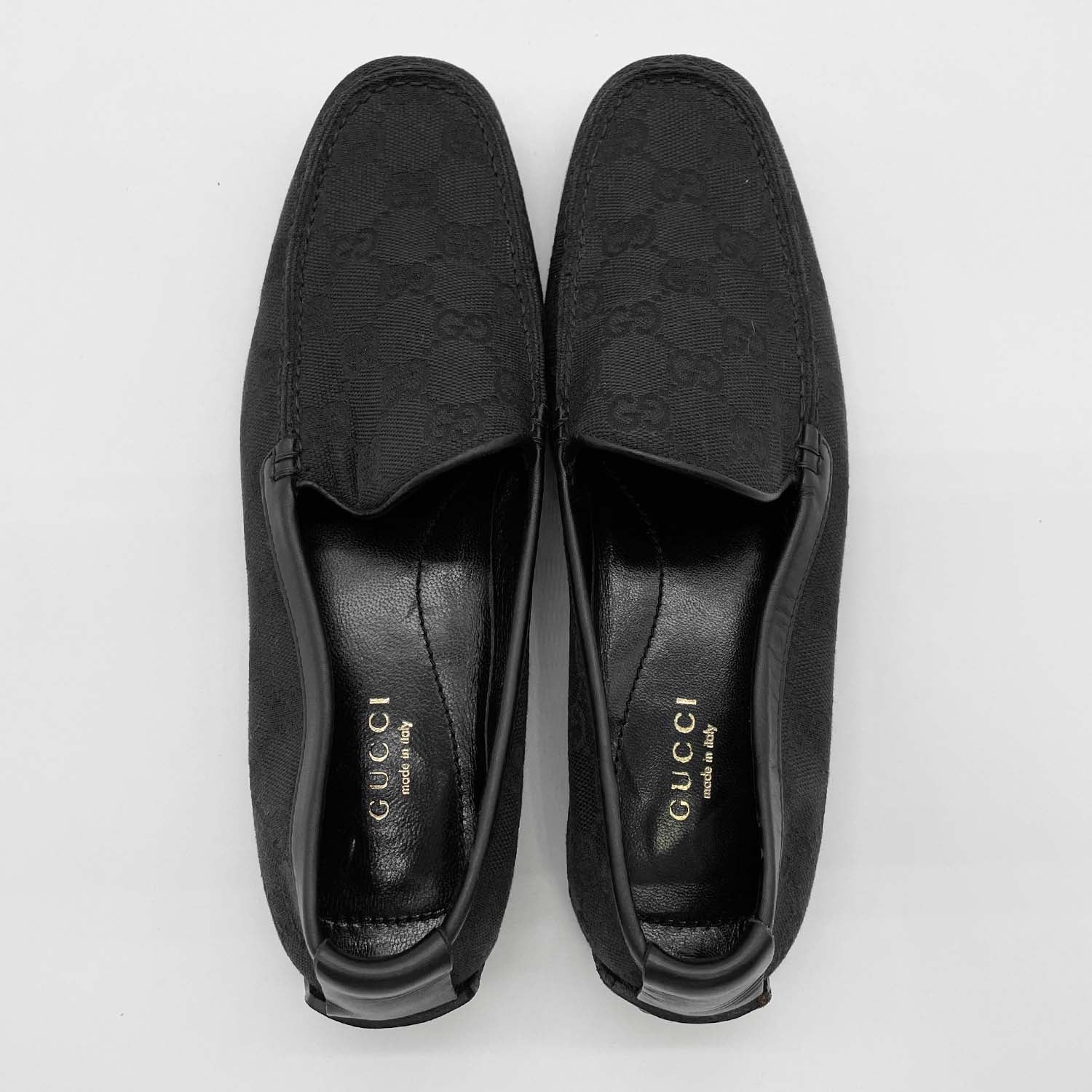 GUCCI グッチ GGキャンバス ドライビングシューズ ブラック 35 1/2 22.5cm
