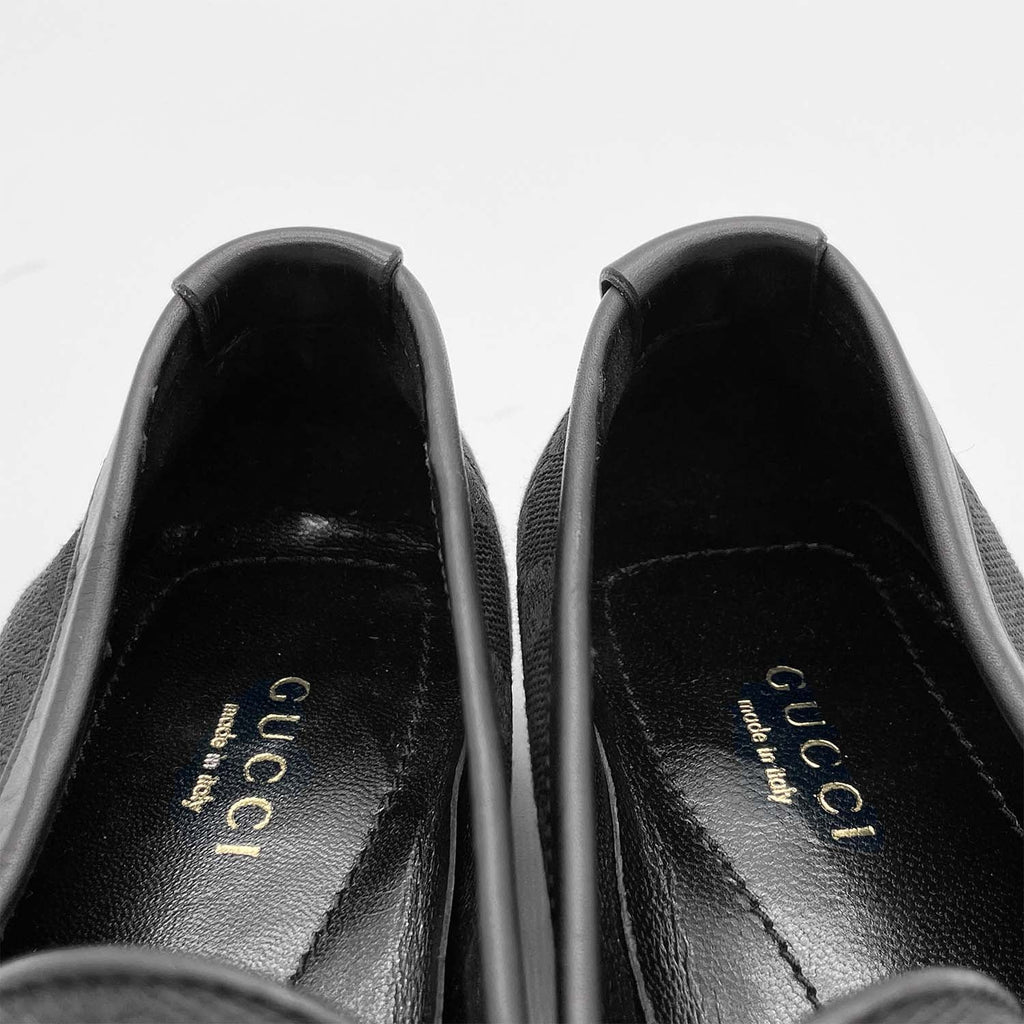 GUCCI グッチ GGキャンバス ドライビングシューズ ブラック 35 1/2 22.5cm