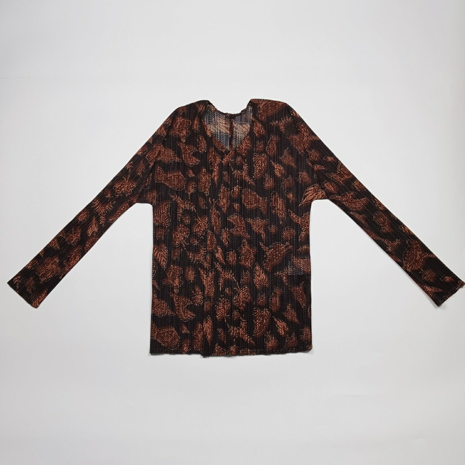 ISSEY MIYAKE PLEATS PLEASE プリーズプリーズ 総柄 カーディガン L3