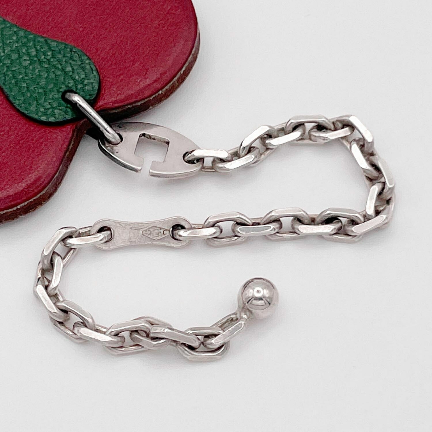 HERMES エルメス フルーツチャーム リンゴ レザー