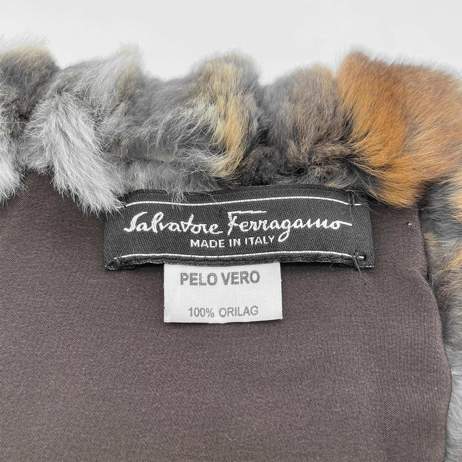 Salvatore Ferragamo フェラガモ オリラグマフラー 襟巻き ブラウン
