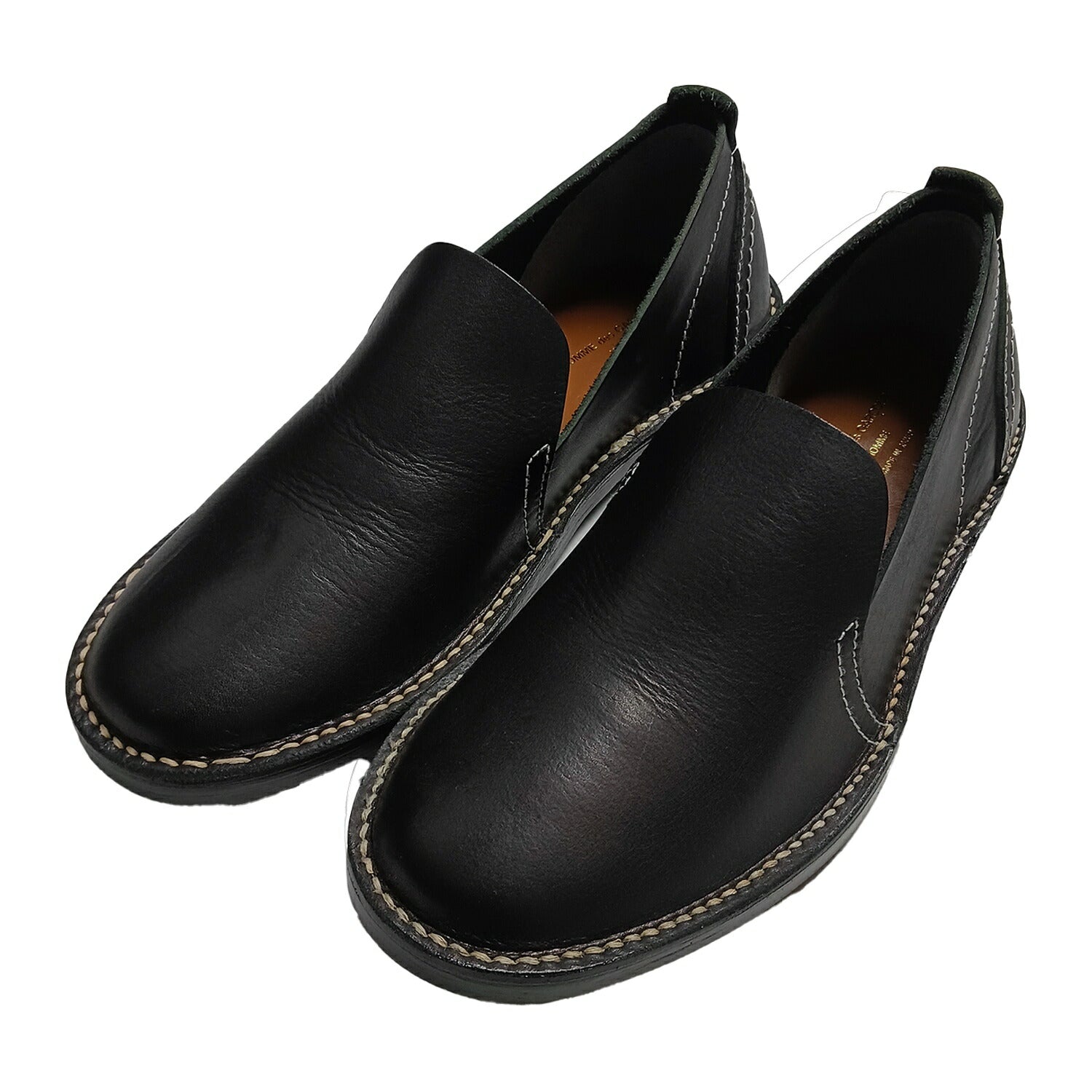 COMME des GARCONS オム レザー スリッポン フラットシューズ 26cm