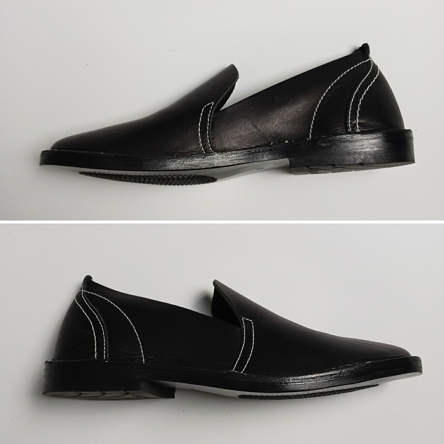 COMME des GARCONS オム レザー スリッポン フラットシューズ 26cm