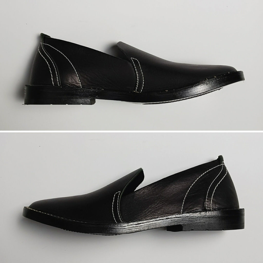 COMME des GARCONS オム レザー スリッポン フラットシューズ 26cm