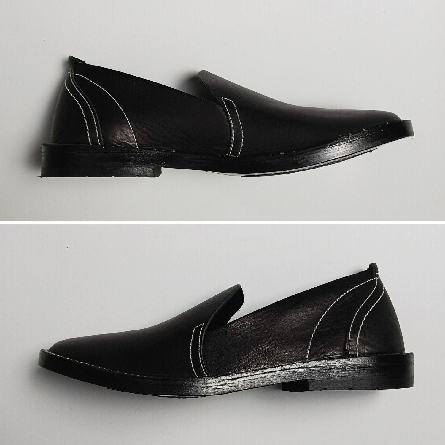 COMME des GARCONS オム レザー スリッポン フラットシューズ 26cm