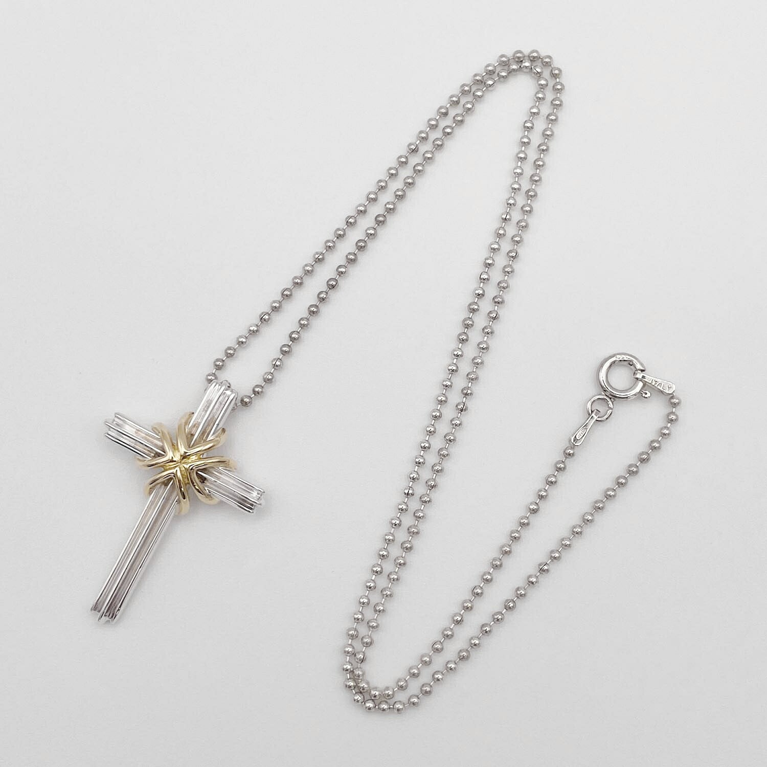 Tiffany&Co. ティファニー シグネチャークロス ネックレス 社外チェーン 925 新品仕上済