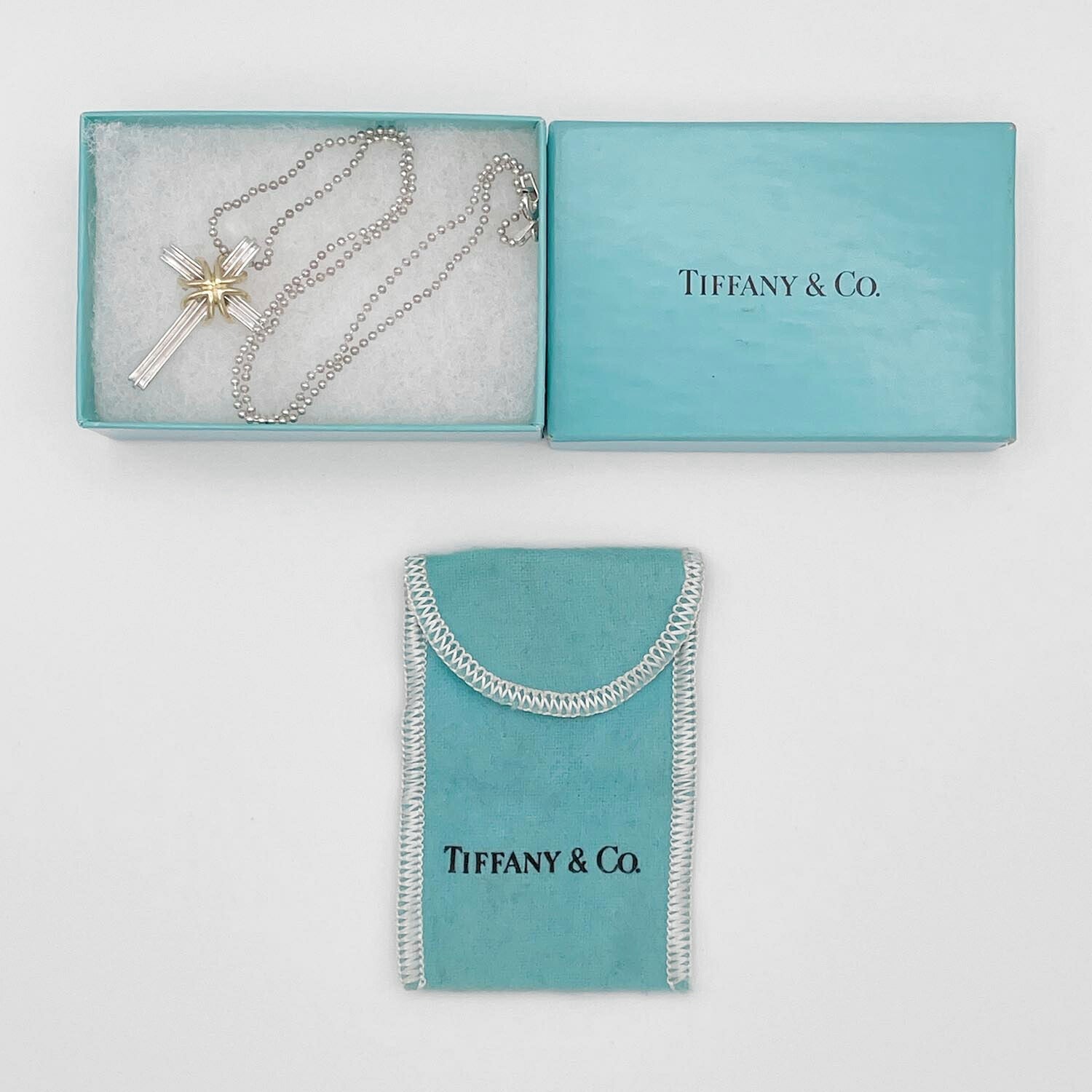 Tiffany&Co. ティファニー シグネチャークロス ネックレス 社外チェーン 925 新品仕上済
