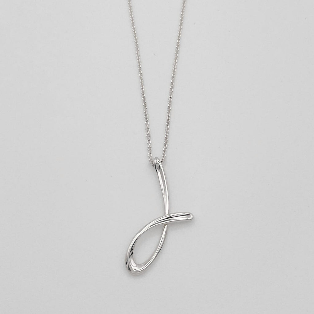 美品 Tiffany&Co. ティファニー レターJ イニシャル ネックレス 925
