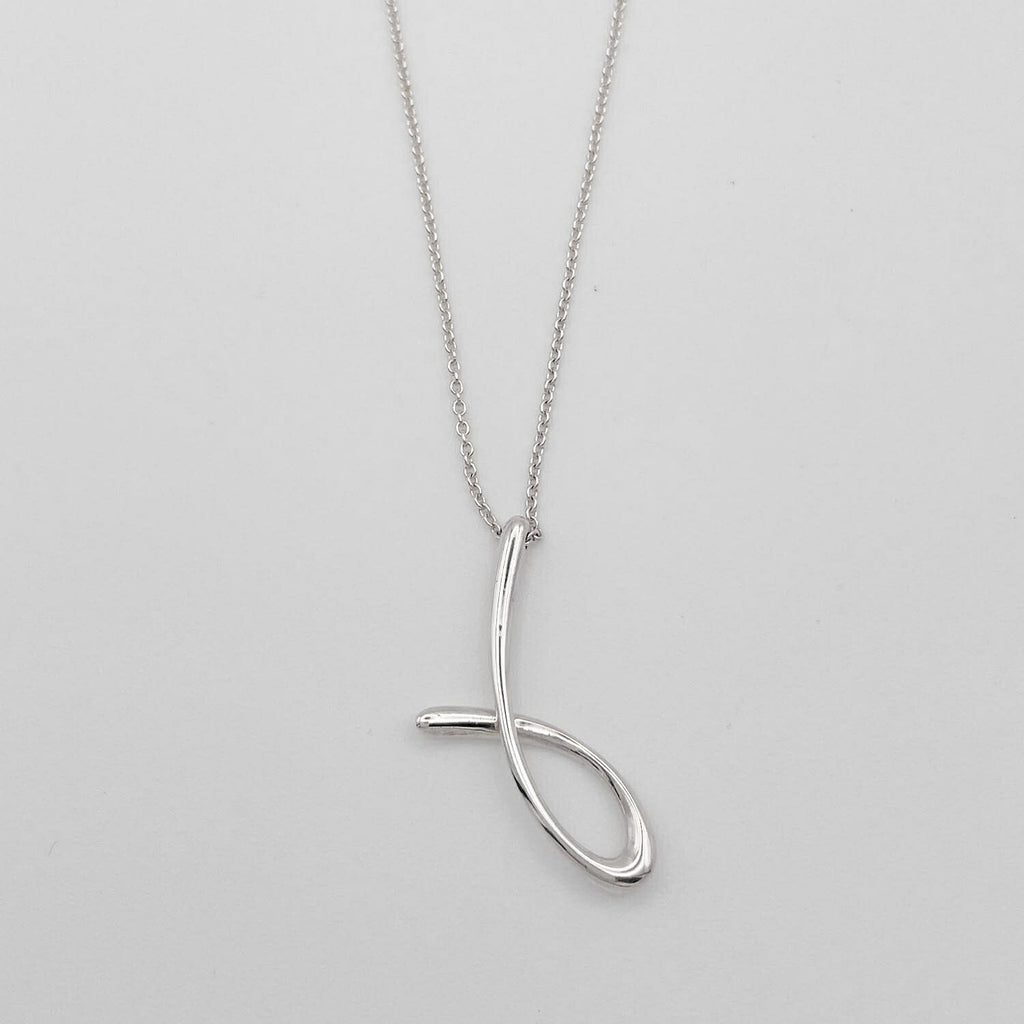 美品 Tiffany&Co. ティファニー レターJ イニシャル ネックレス 925