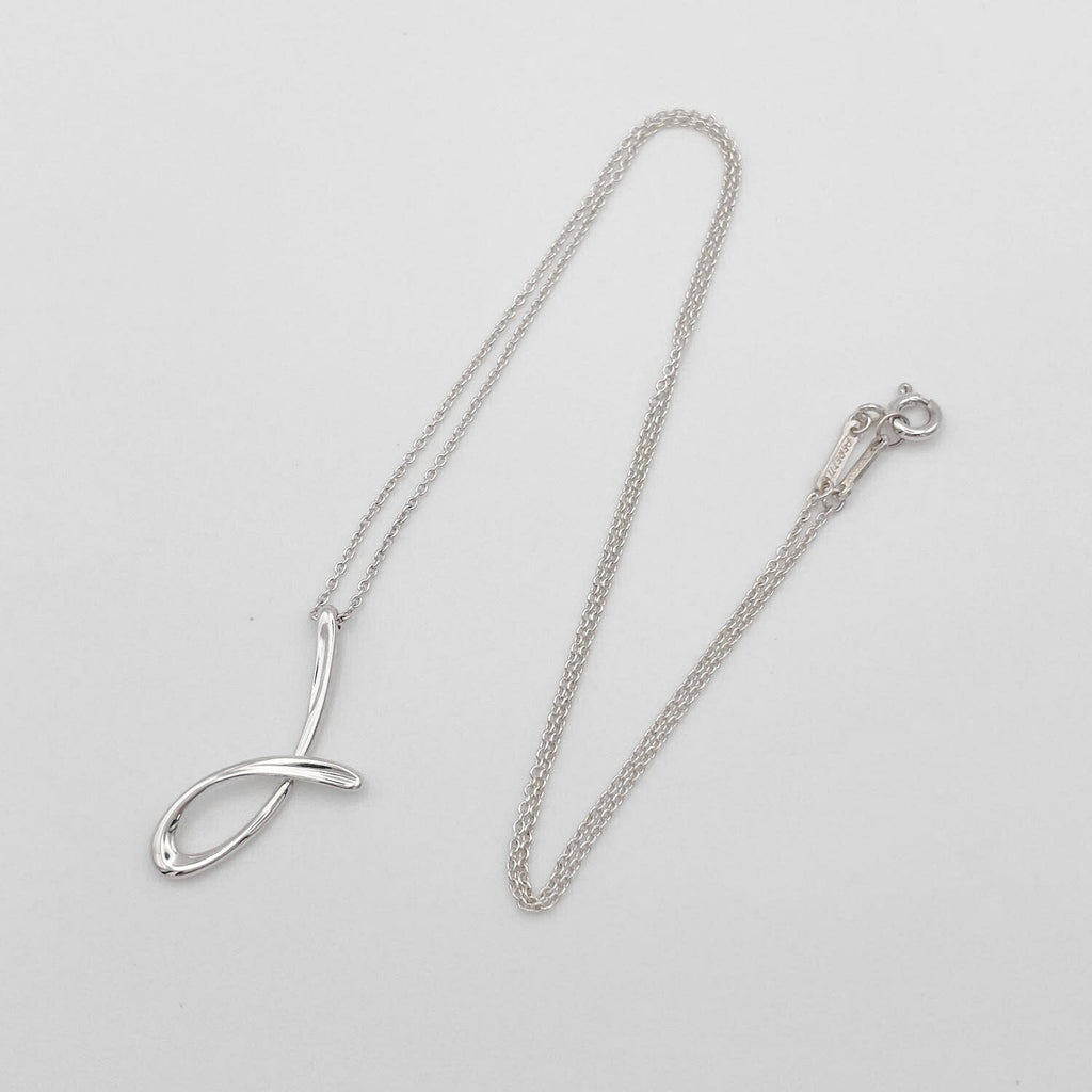 美品 Tiffany&Co. ティファニー レターJ イニシャル ネックレス 925