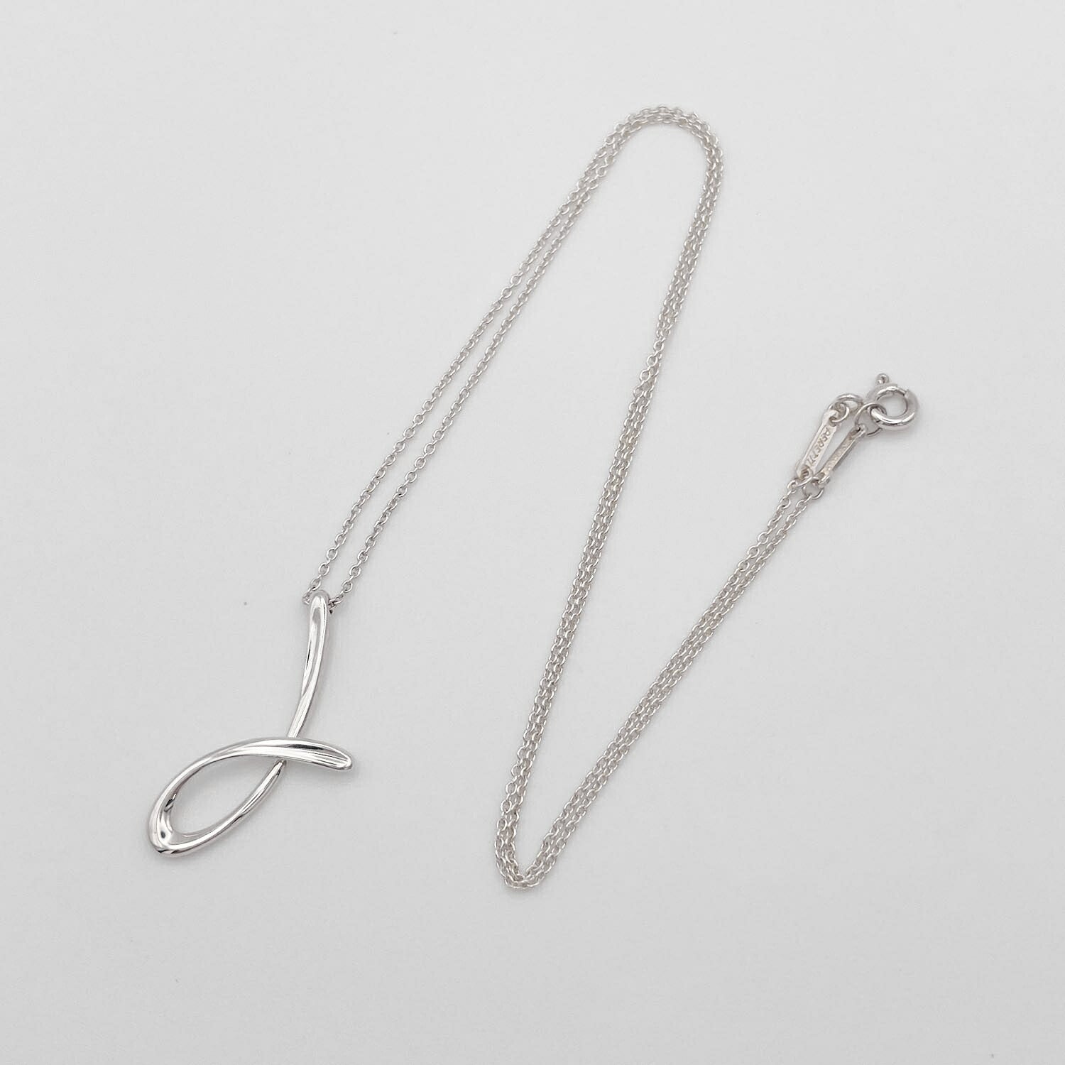 美品 Tiffany&Co. ティファニー レターJ イニシャル ネックレス 925