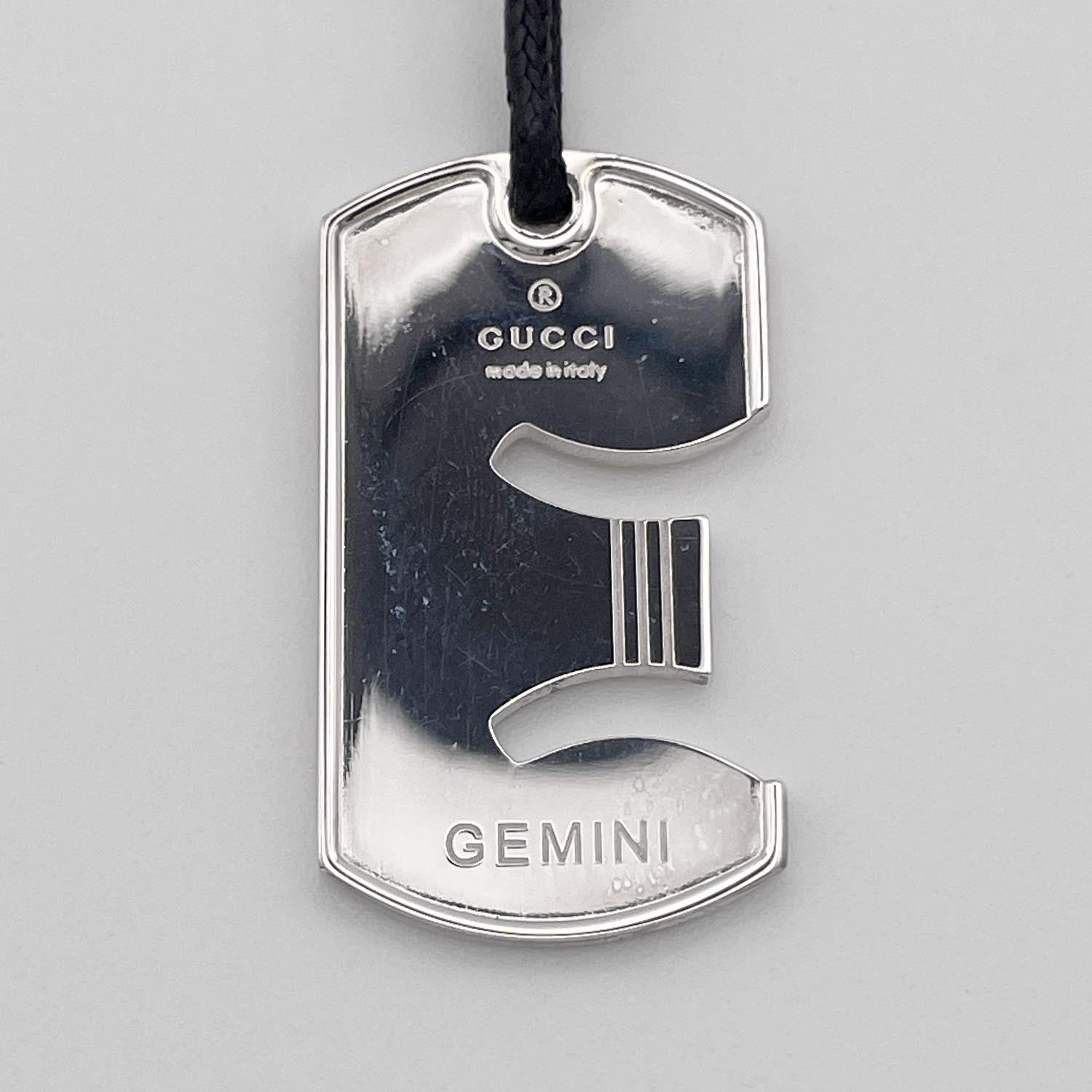 GUCCI グッチ 星座 ネックレス ドッグタグ SV925 シルバー 双子座 GEMINI