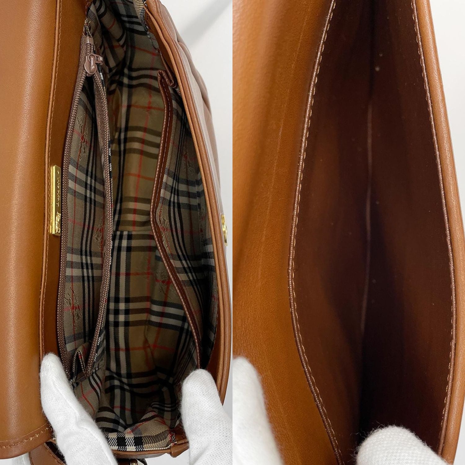 Burberry バーバリー ショルダーバッグ ブラウン 内側