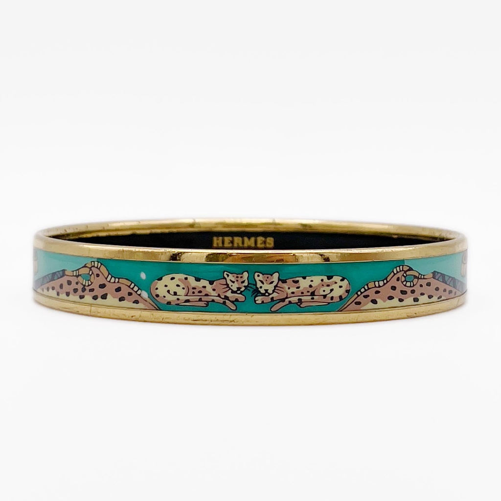 HERMES エルメス ブレスレット エマイユ ファン チーター柄
