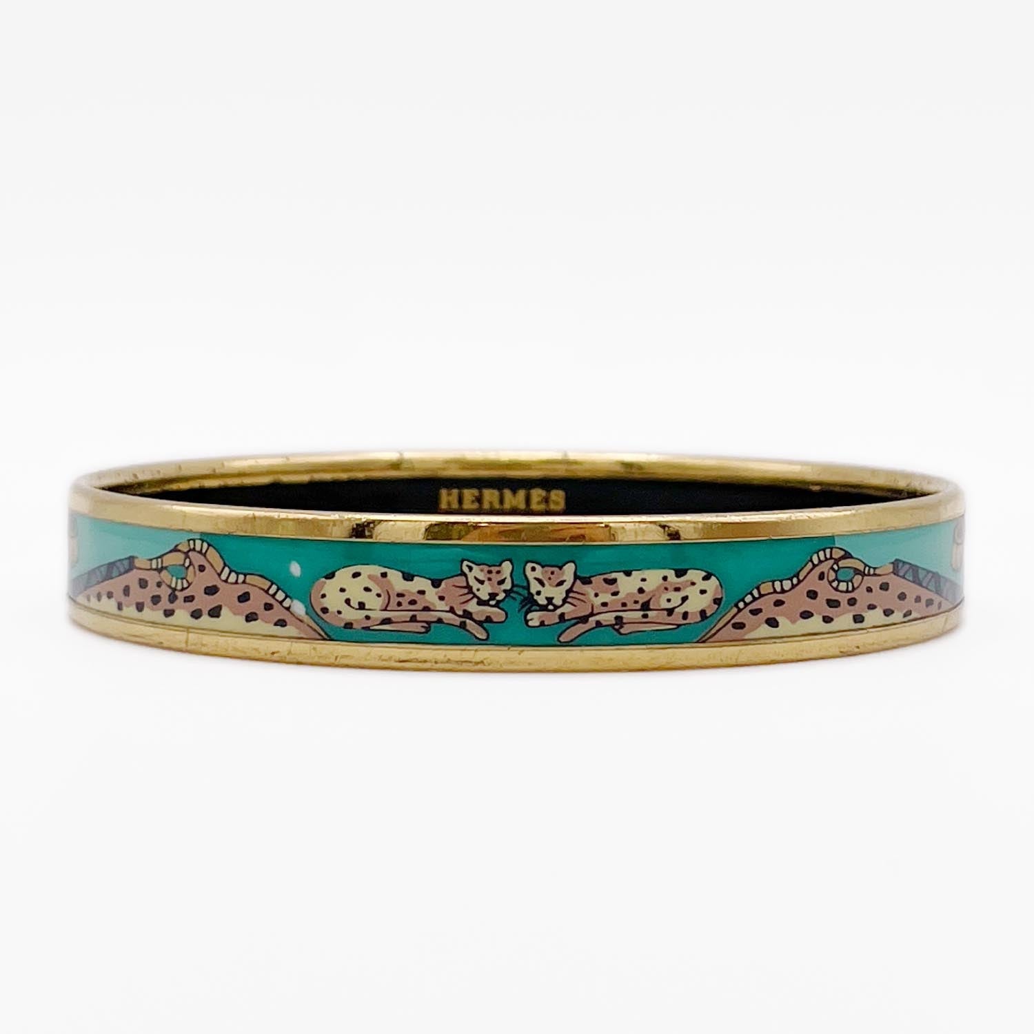 HERMES エルメス ブレスレット エマイユ ファン チーター柄