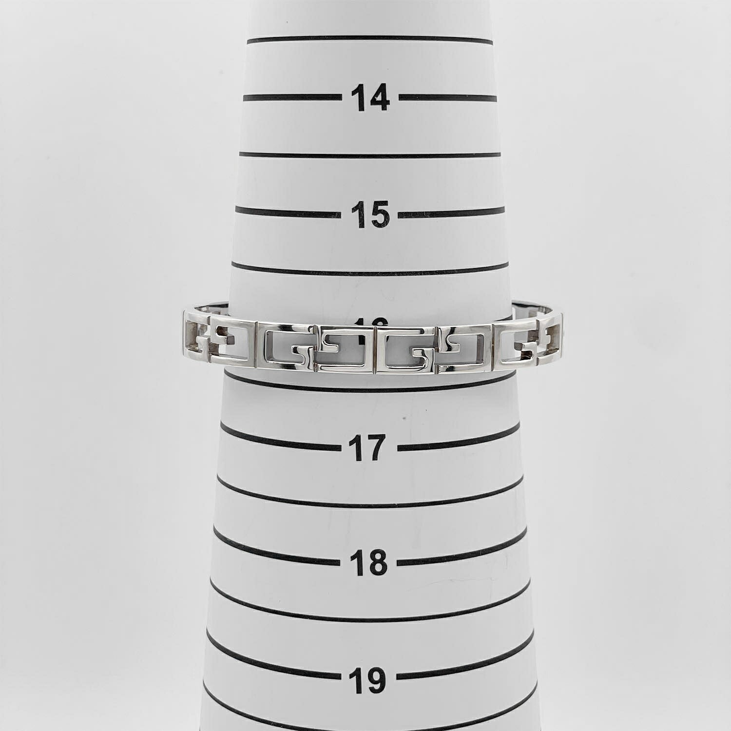 GUCCI グッチ 18.5cm カットアウトG バングル SV925 新品仕上済