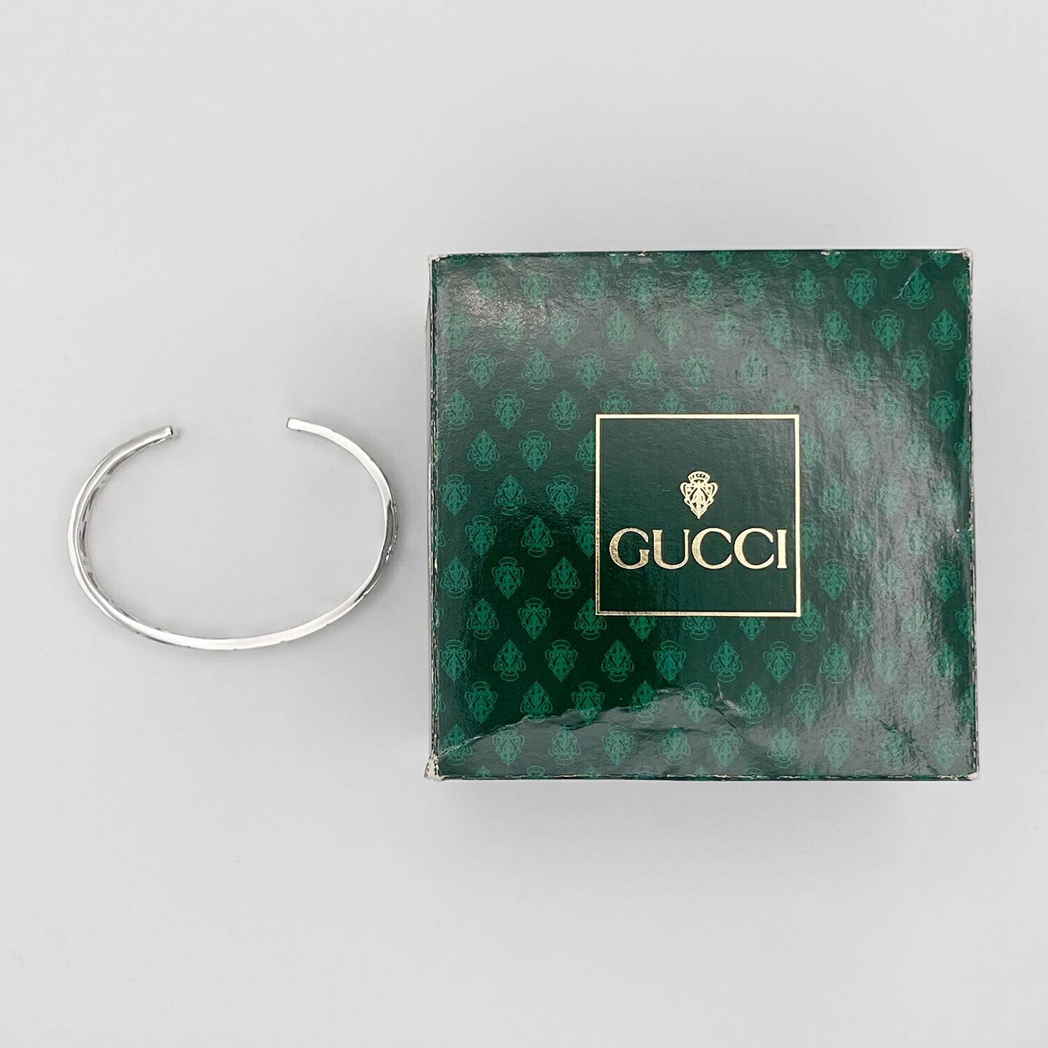 GUCCI グッチ 18.5cm カットアウトG バングル SV925 新品仕上済