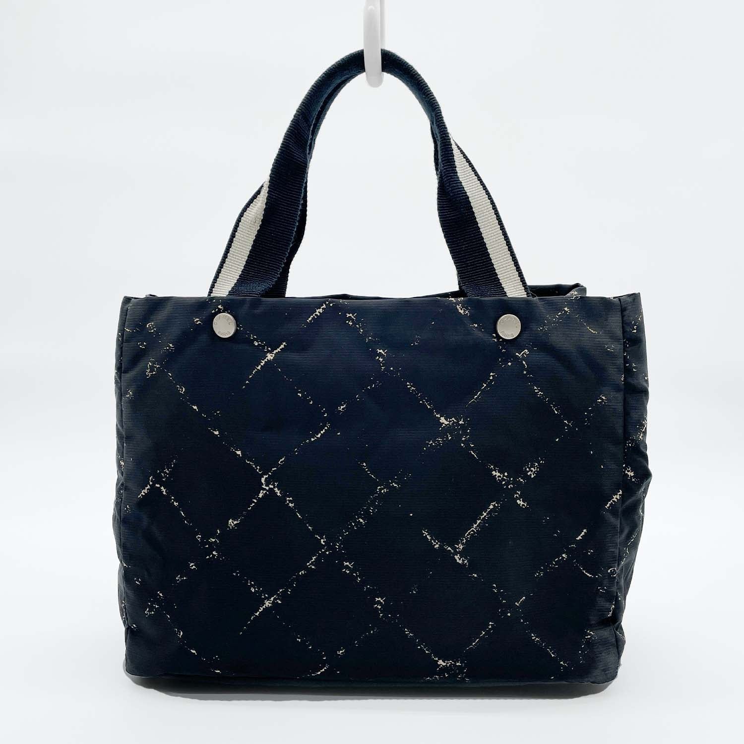 CHANEL シャネル 旧トラベルライン トートバッグ ブラック 袋・カード付