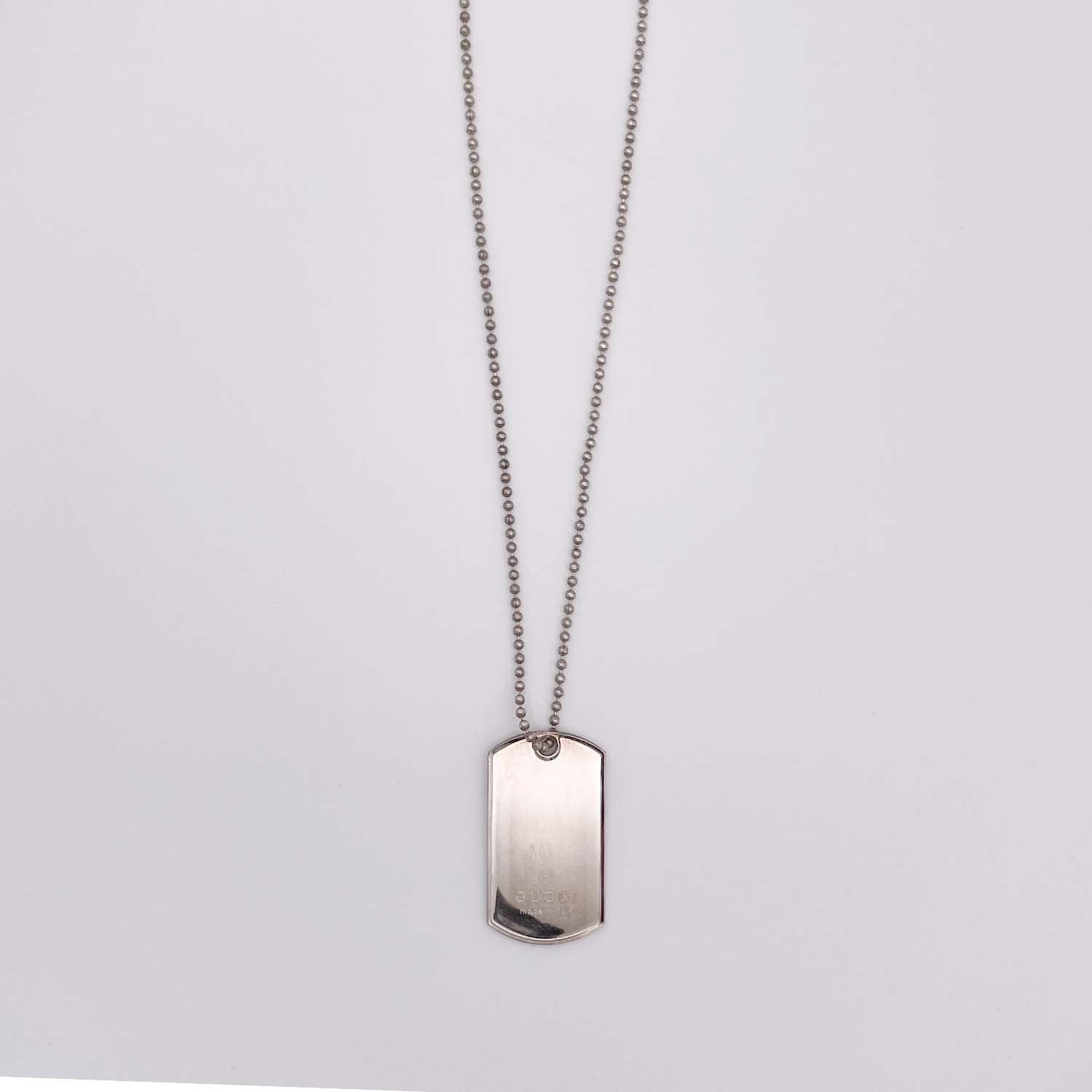 GUCCI グッチ 925 ドッグタグ チャーム/ネックレス 2点セット 53.51 ネックレス